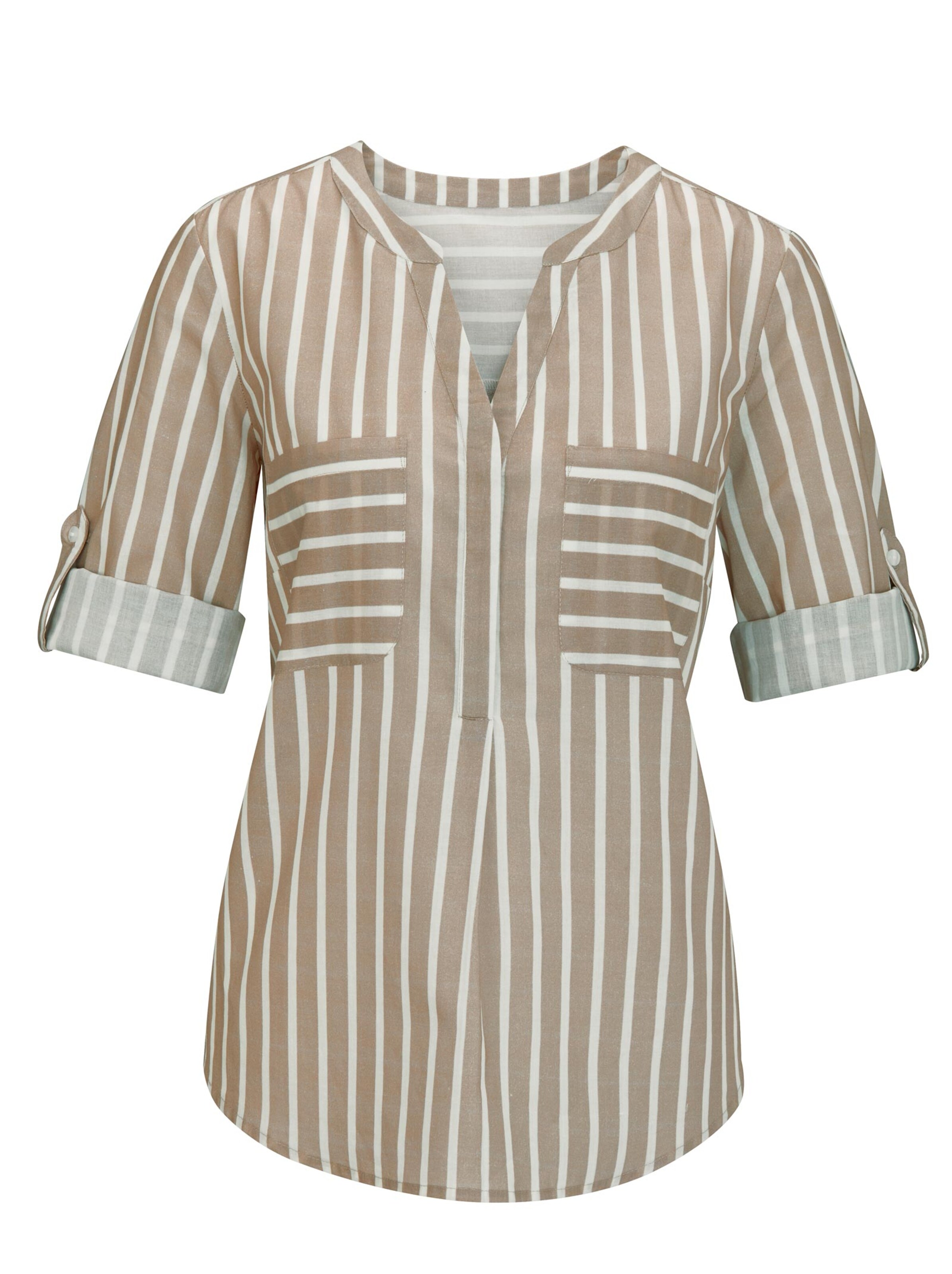 Bluse - sesam-gestreift