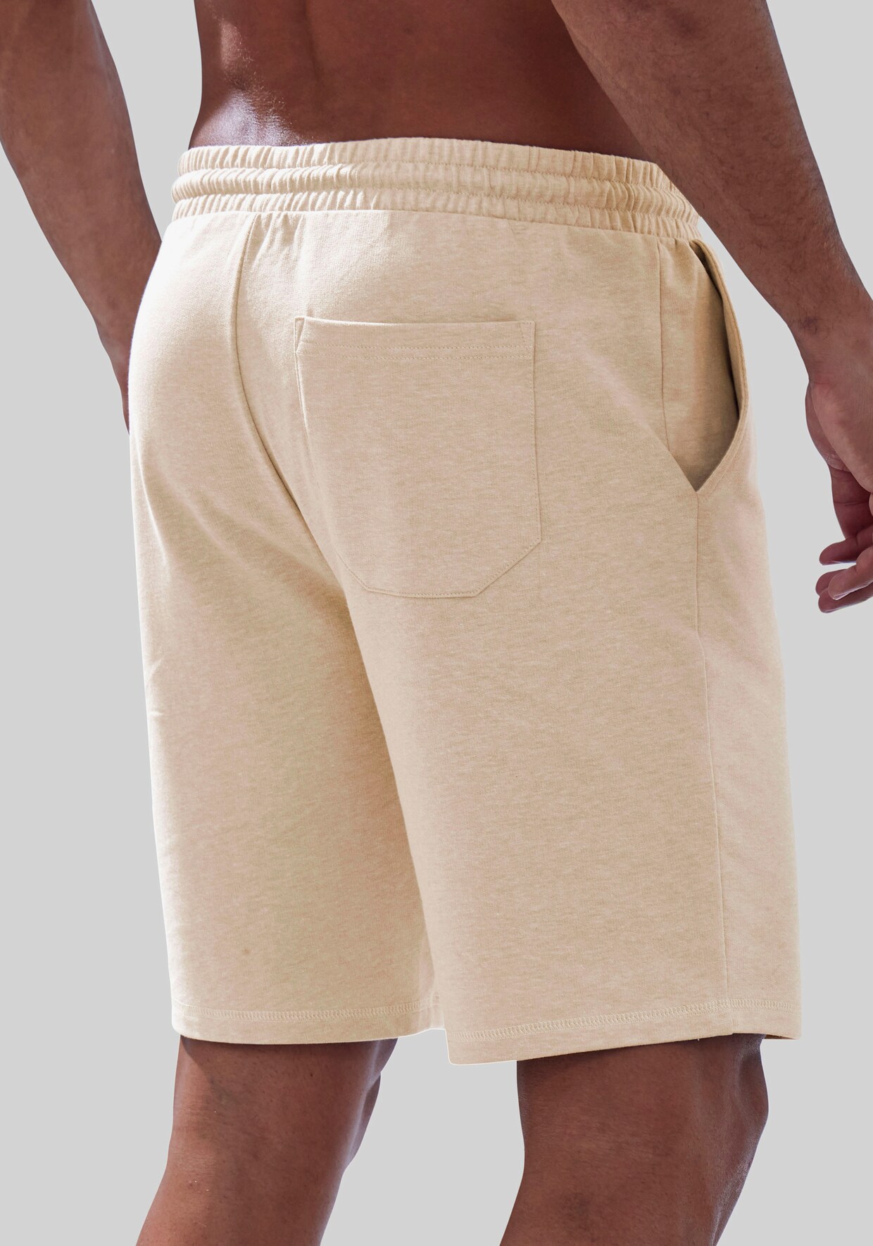 Sweatshorts - beige-meliert