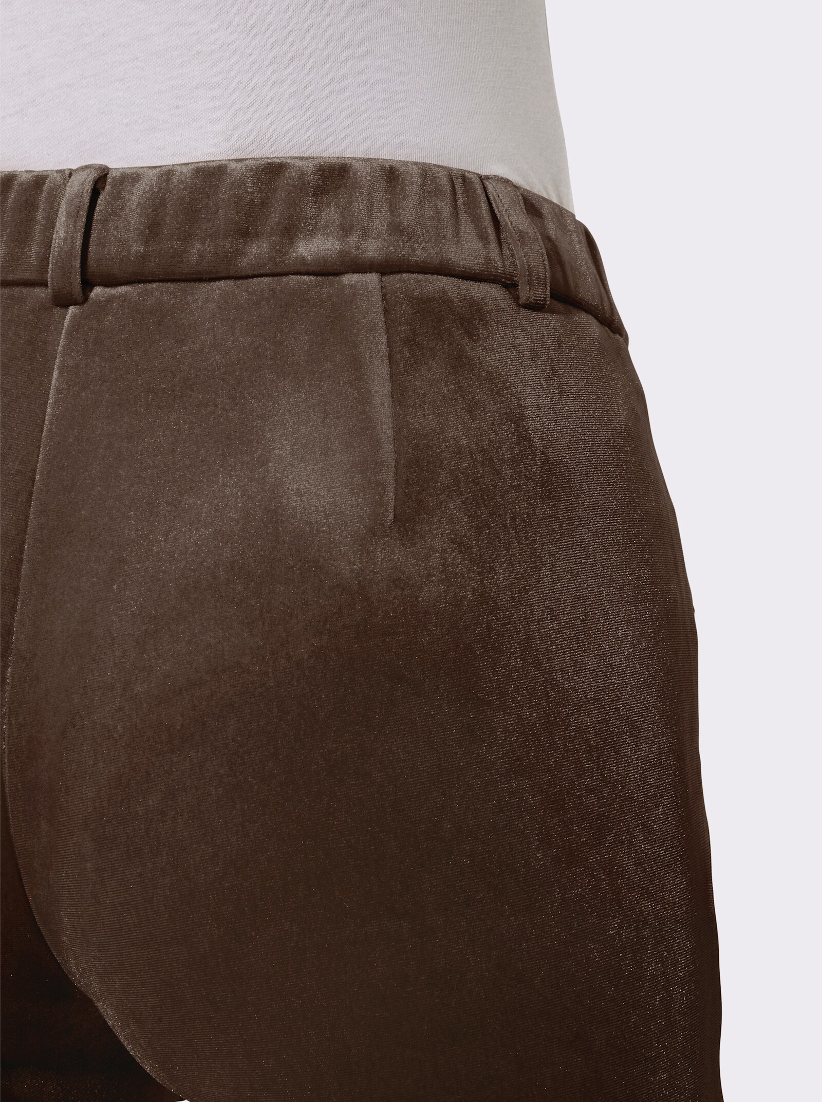 Samthose in weicher Qualität - schoko