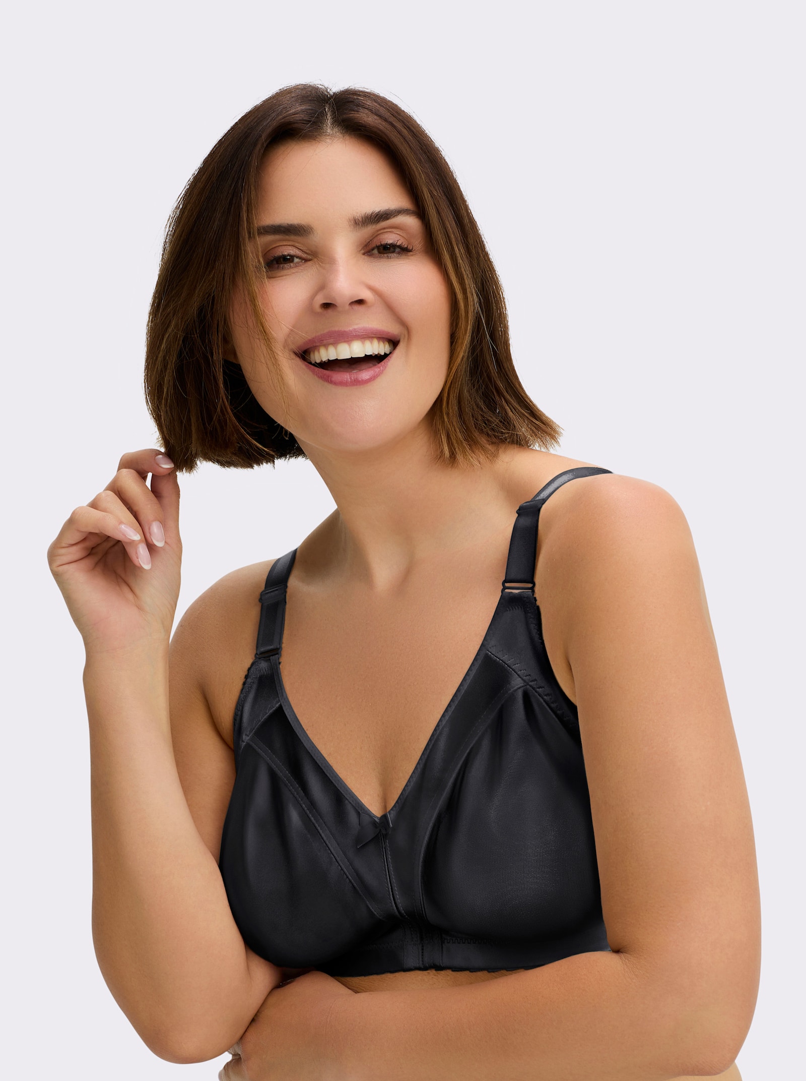 Naturana Minimizer-BH ohne Bügel mit vorgeformten Cups - schwarz