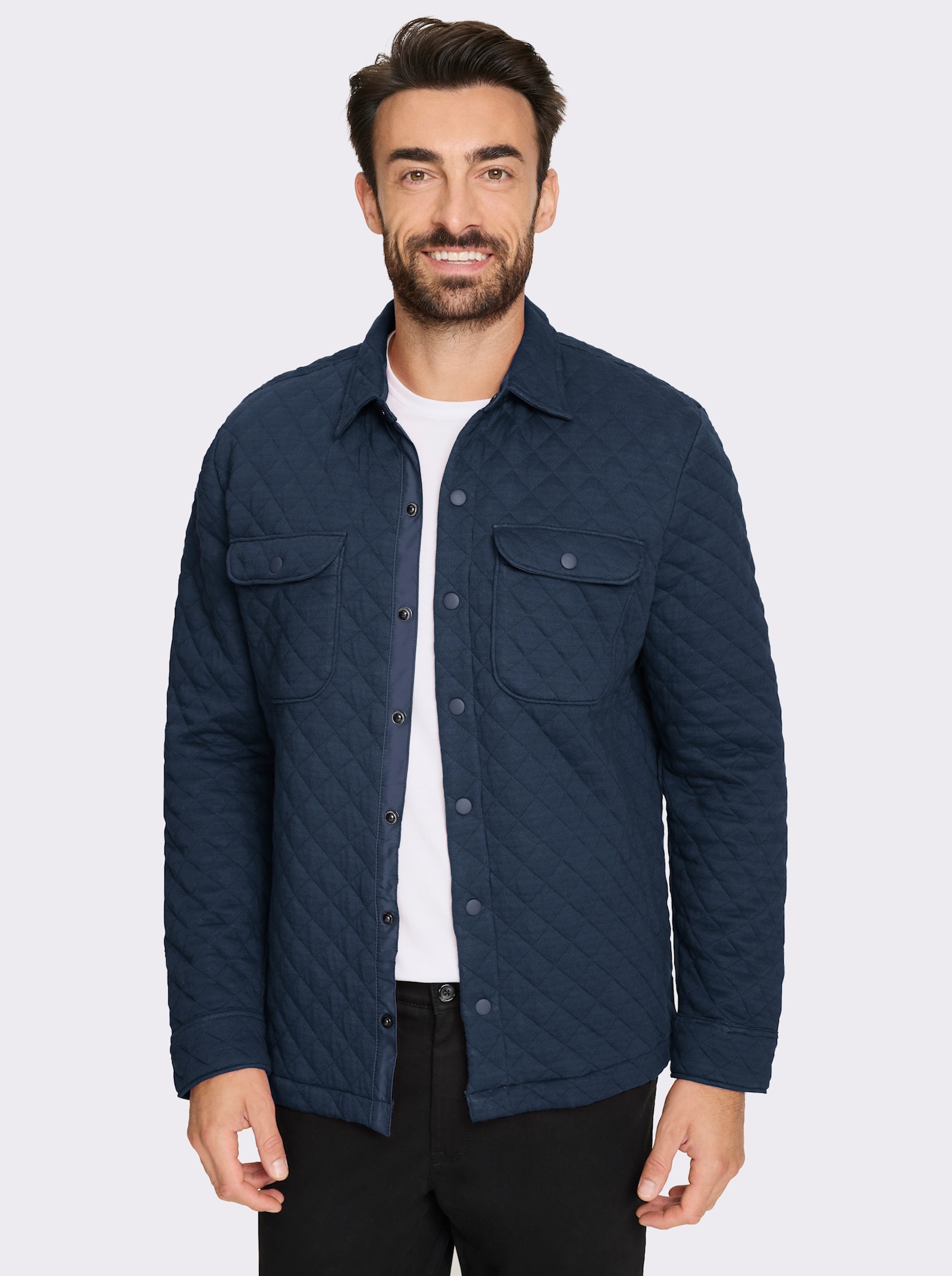 Marco Donati Jacke für die Übergangszeit, leicht wattiert - dunkelblau