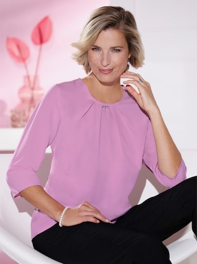 Comfortabele blouse - orchidee