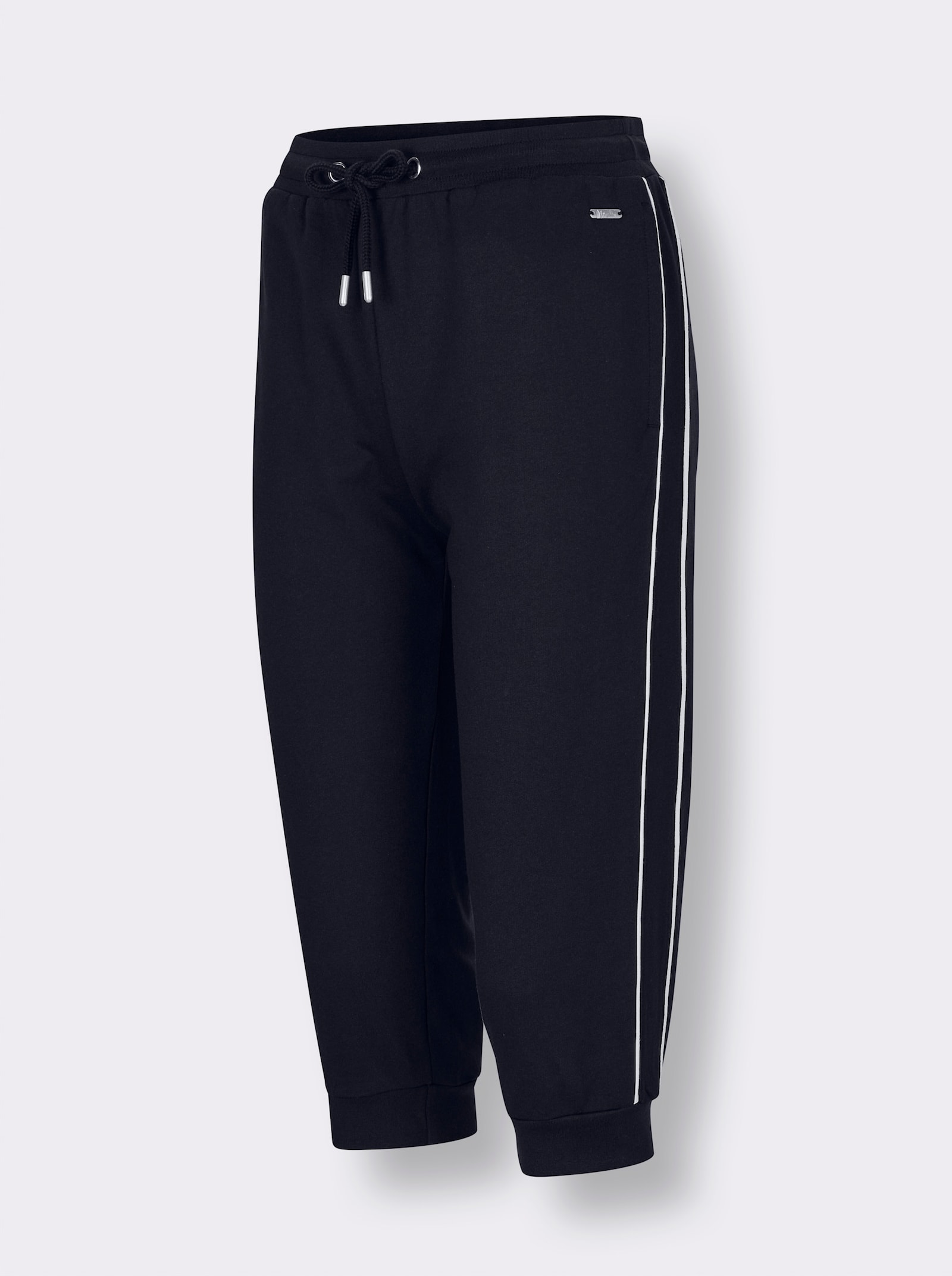 feel good Caprihose mit Bündchen - marine-weiß