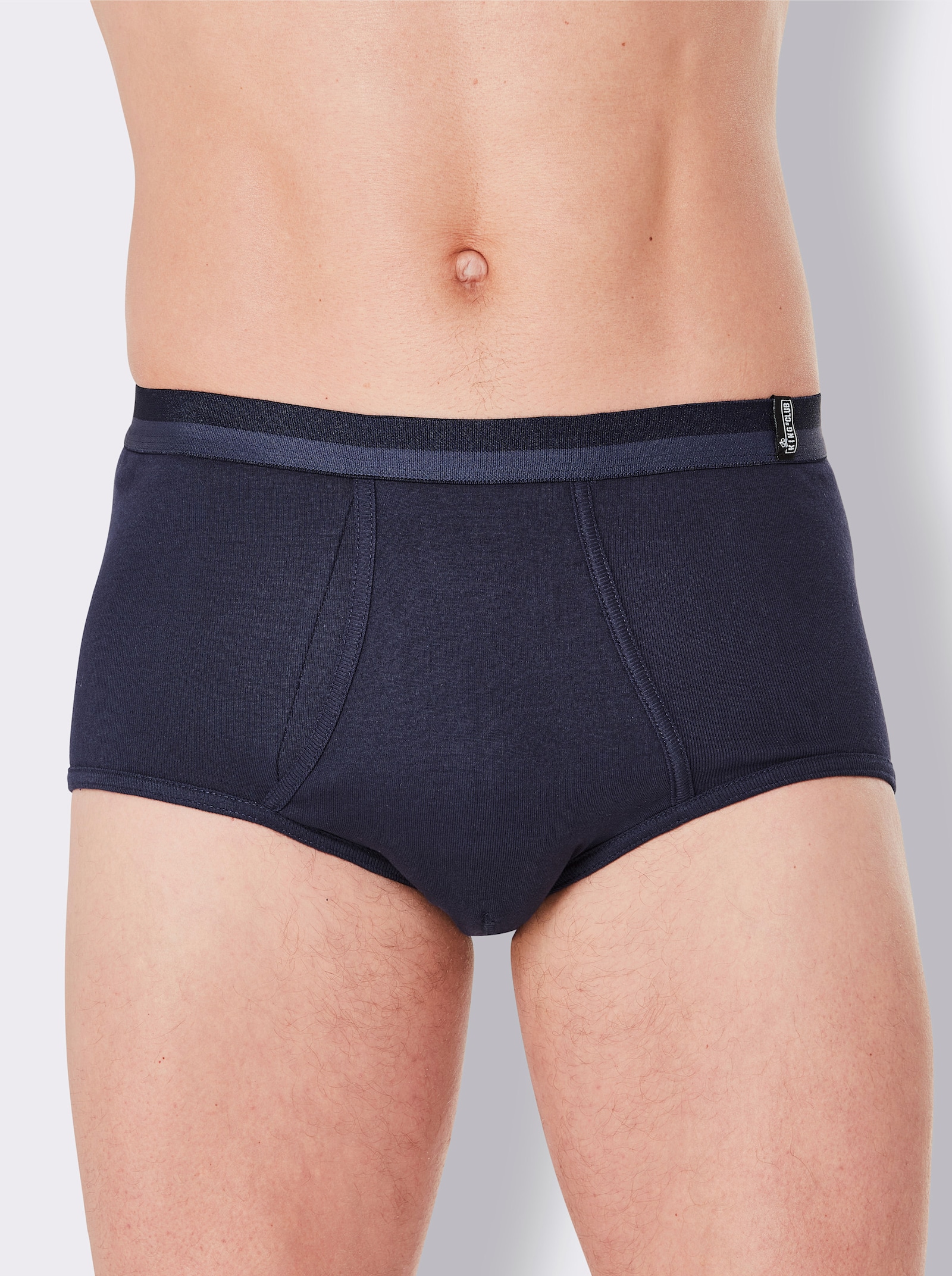 KINGsCLUB Slipy - černá + šedá-melír + námořnická modrá