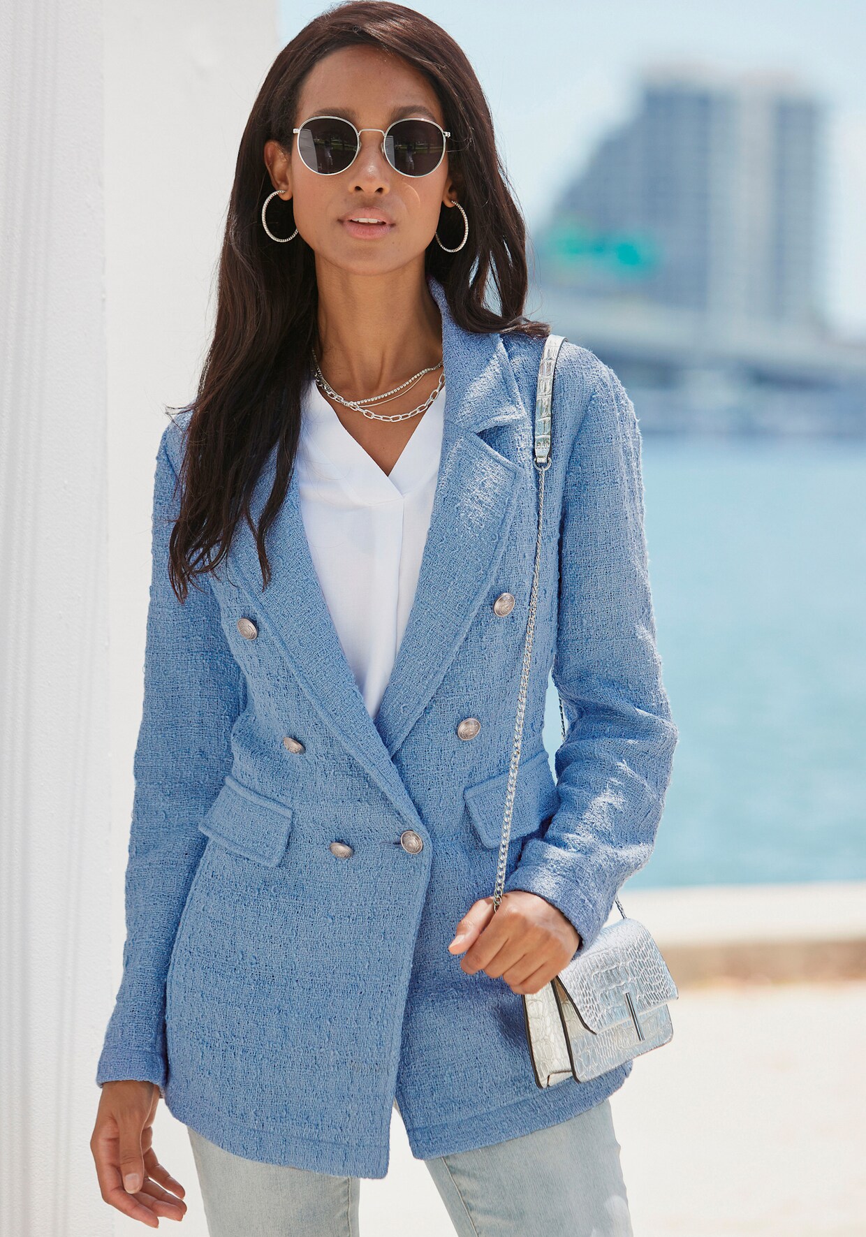 LASCANA Longblazer - blau