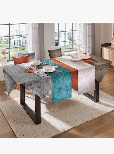 Hagemann Tischdecke mit Webstrukur, hochwertig - sand