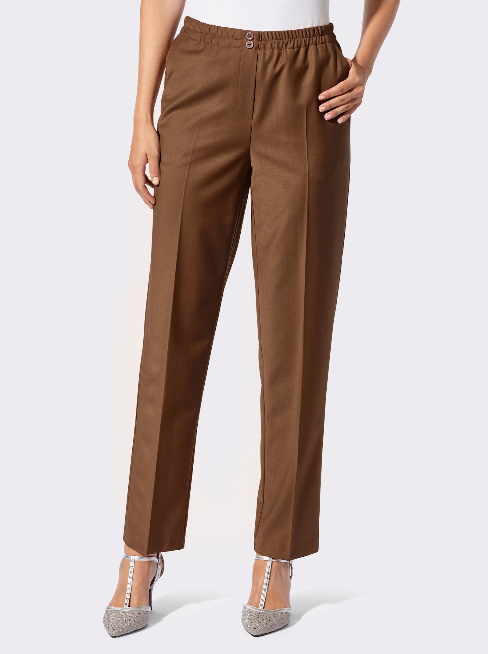 Come on Schlupfhose mit Sicherheitstaschen - braun