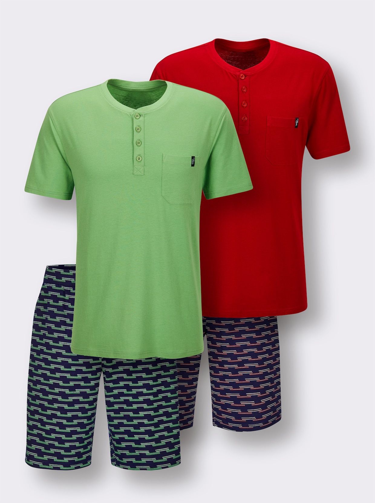 wäschepur men Shortys - marine-apfel-bedruckt + marine-kirsche-bedruckt