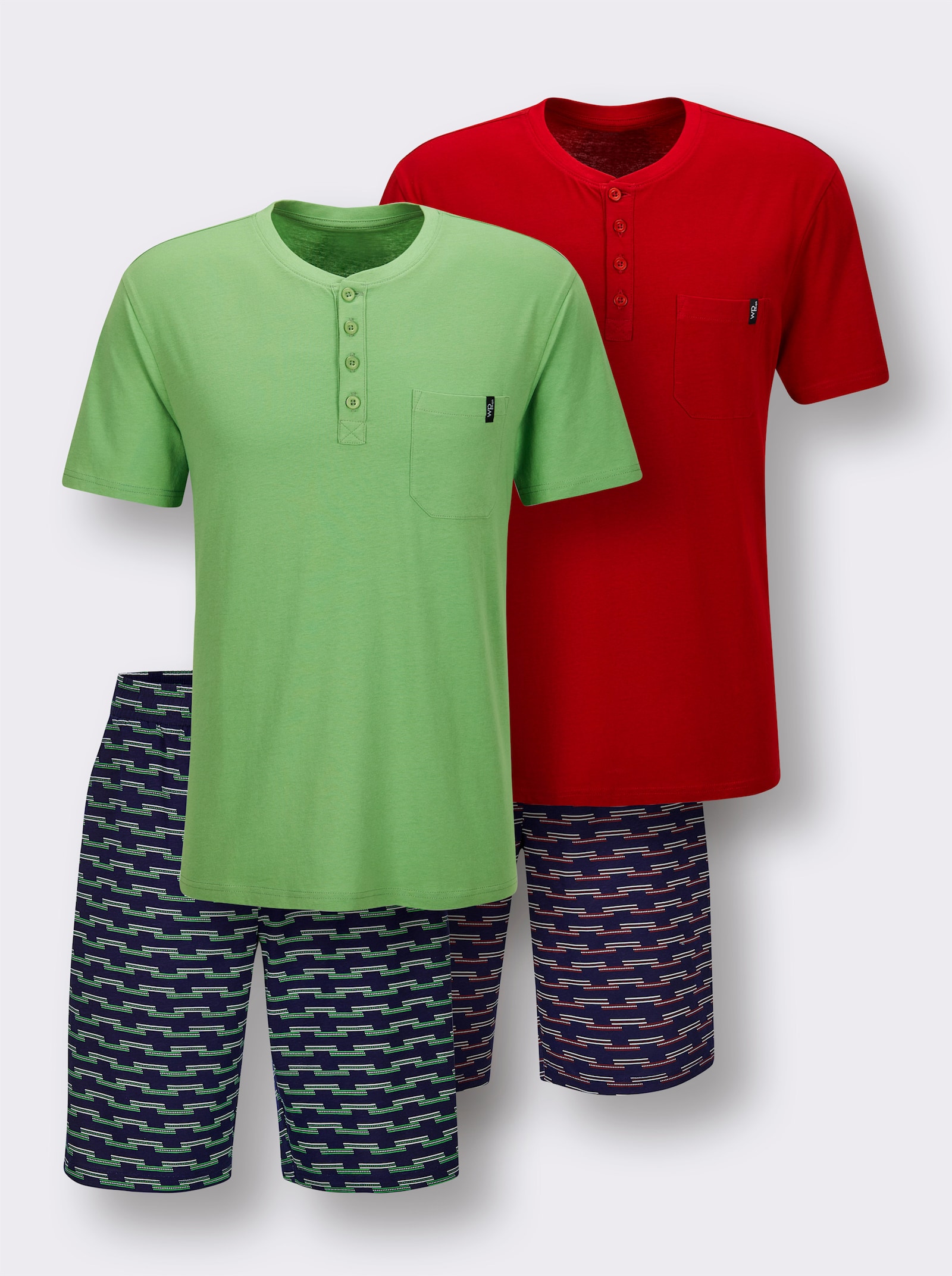 wäschepur men Shortys - marine-apfel-bedruckt + marine-kirsche-bedruckt