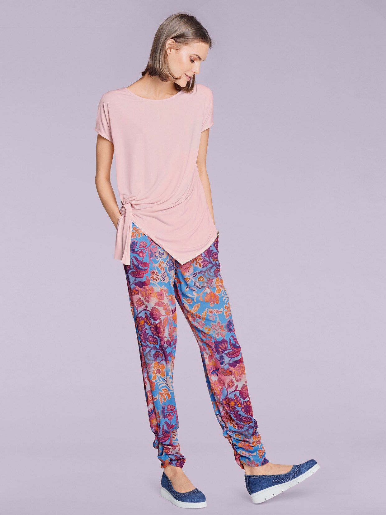 heine Rundhals-Shirts - rosa