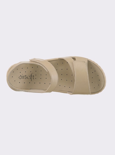 airsoft comfort+ Sandale mit Klettverschlüssen - beige