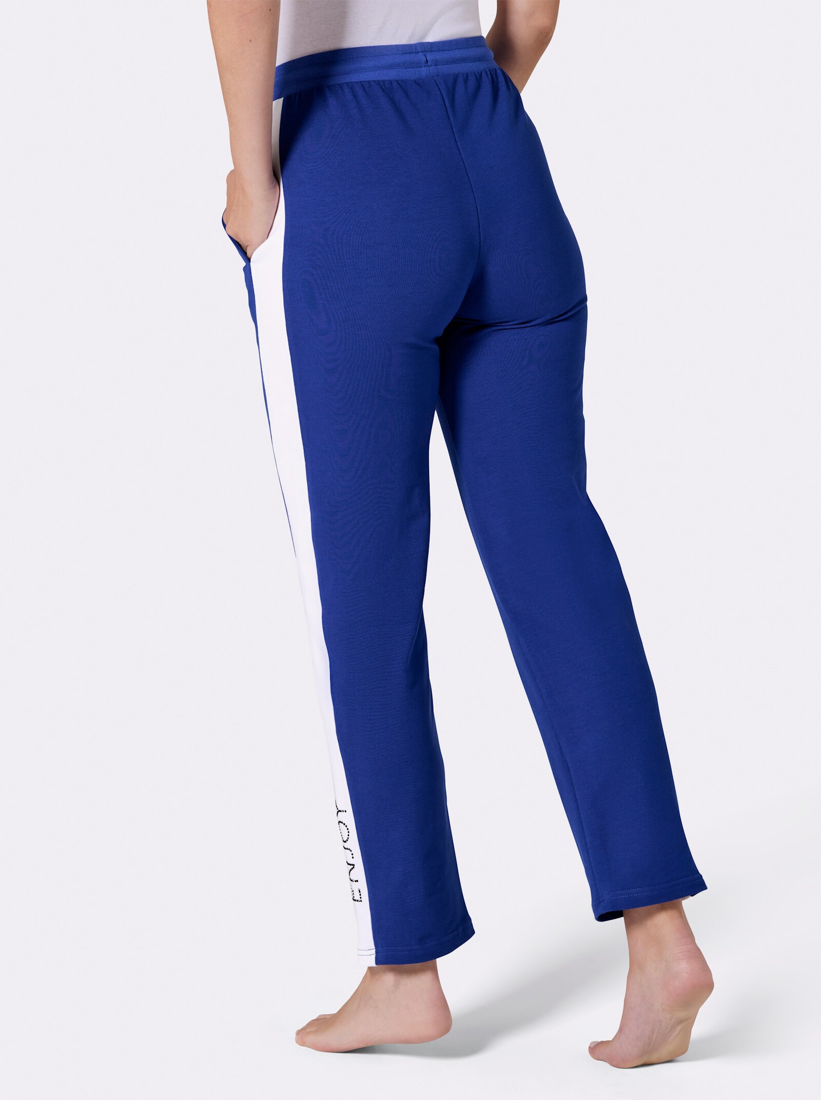 feel good Hose - royalblau-ecru