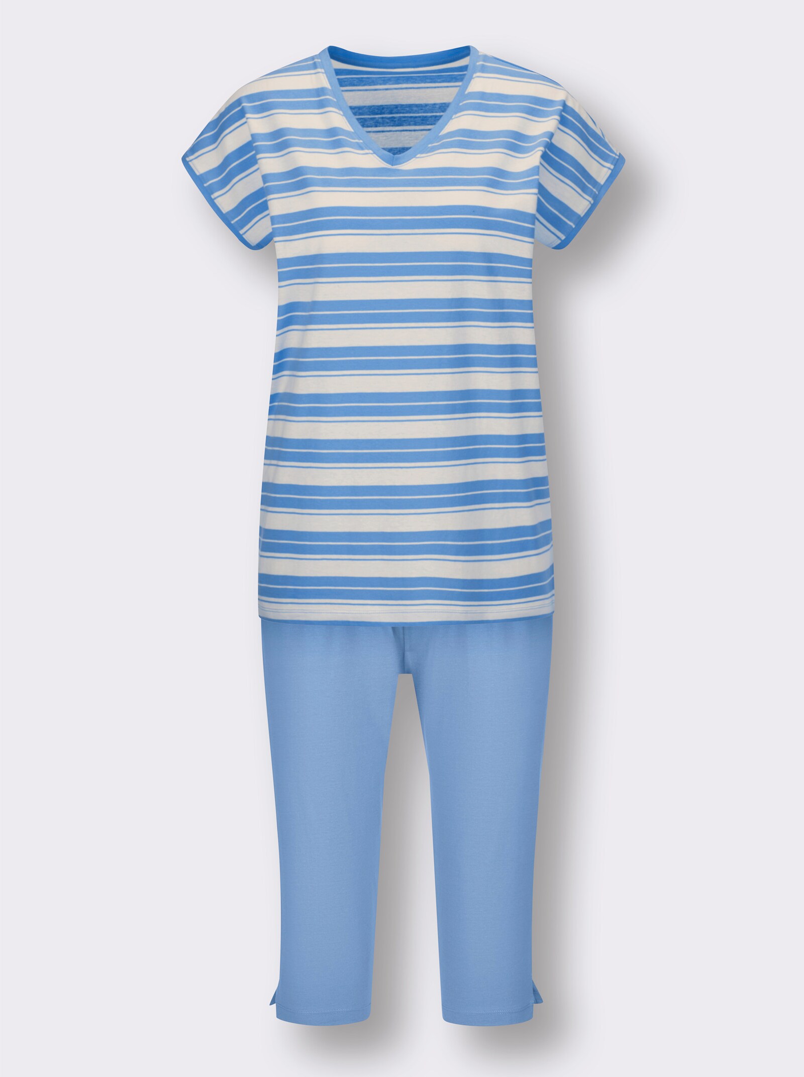 wäschepur Capripakken - ecru/flamingo + ecru/hemelsblauw