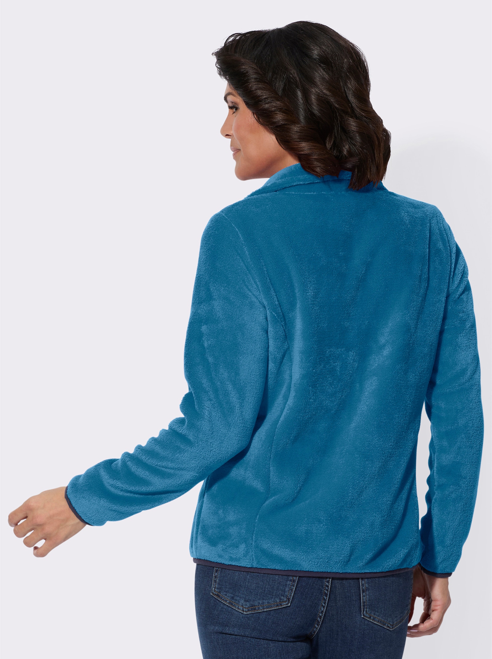 Fleecejacke mit Reißverschluss-Taschen - topas