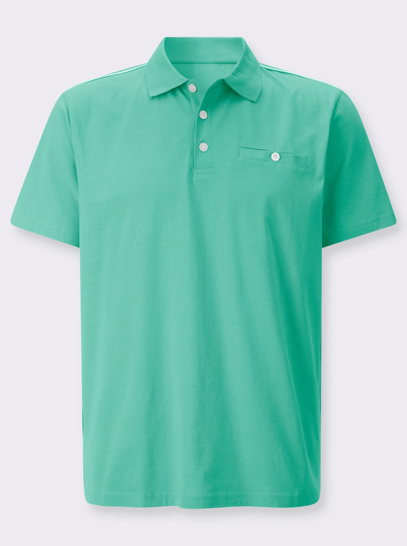 Poloshirt met knoopsluiting - blauwgroen