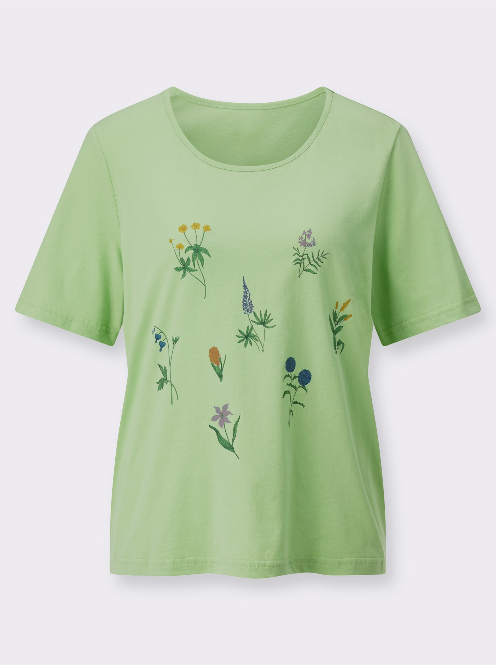 Print-Shirt in Single-Jersey-Qualität - reseda