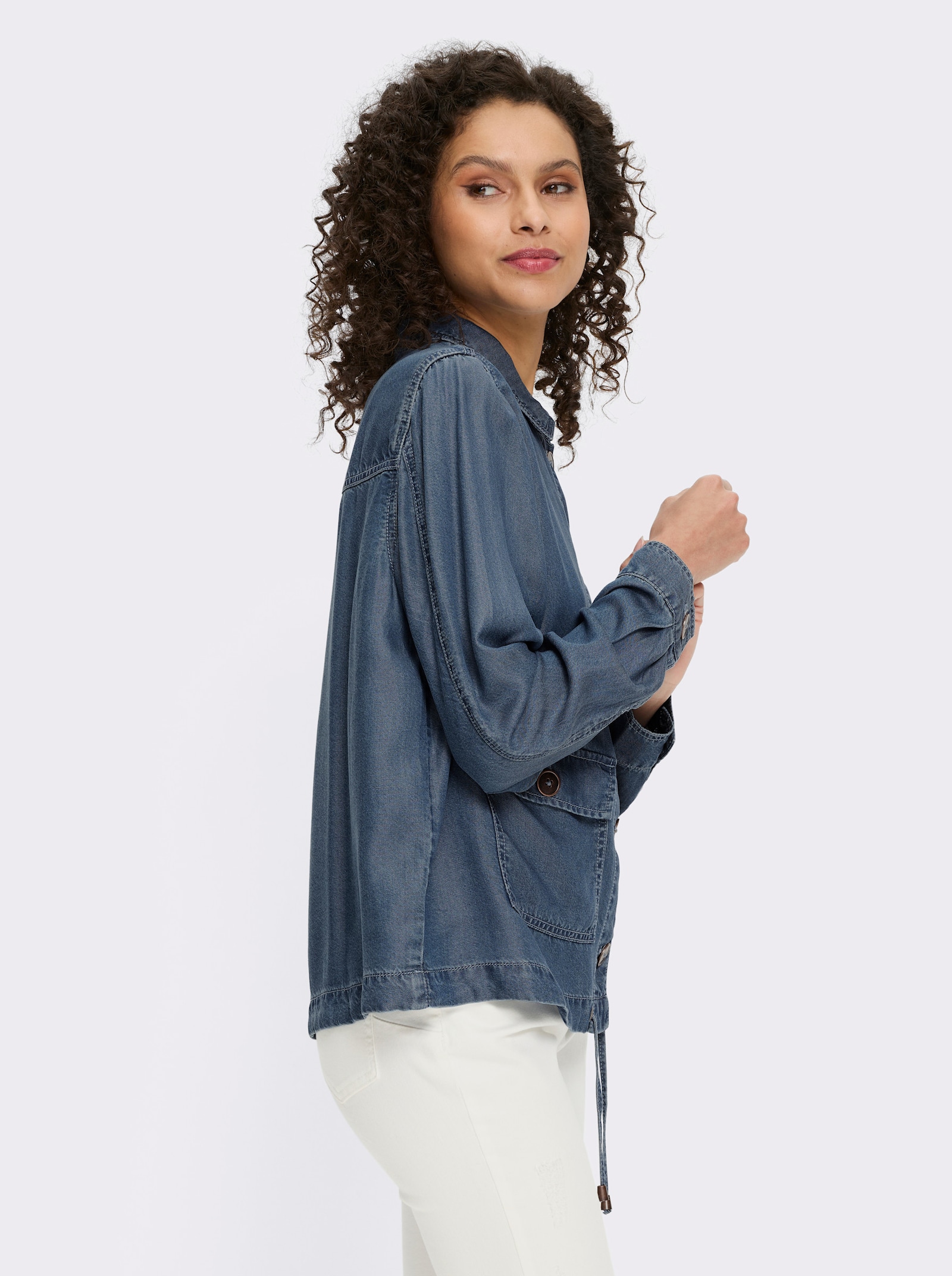 heine Freizeitjacke mit Cargo-Taschen - blue-bleached