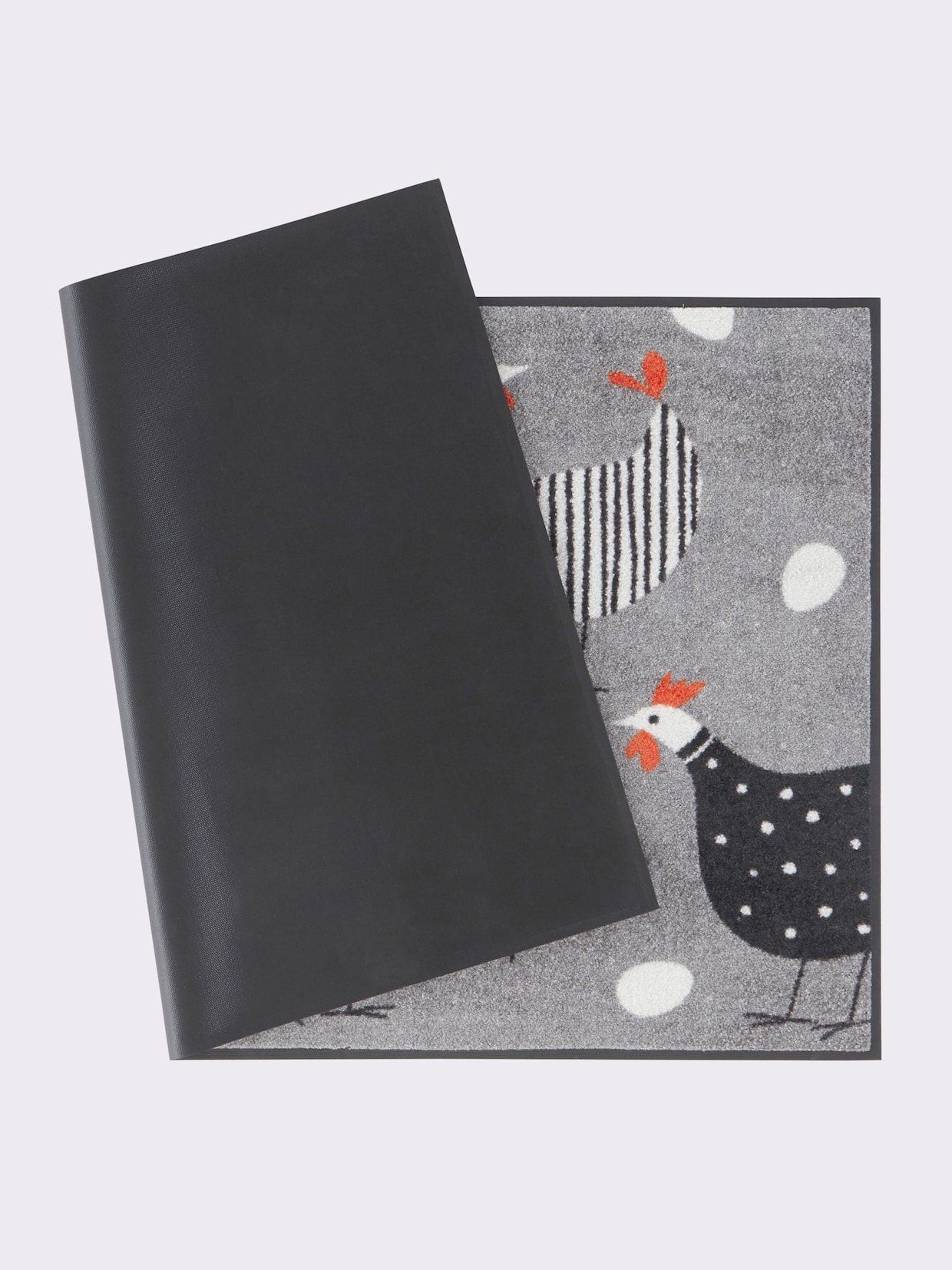 wash+dry by Kleen-Tex Voetmat - grijs/wit gedessineerd