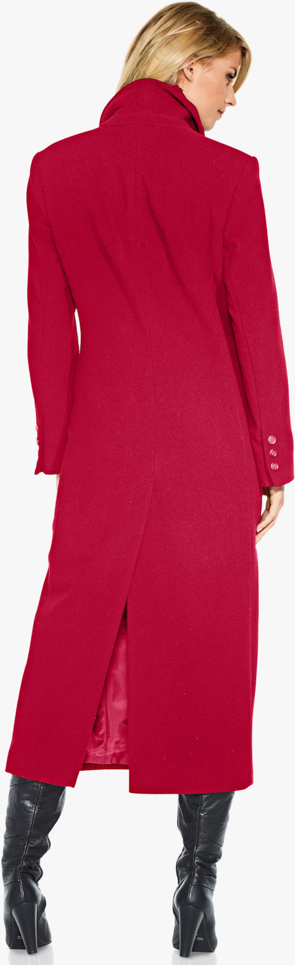 heine Mantel in Longform - rot