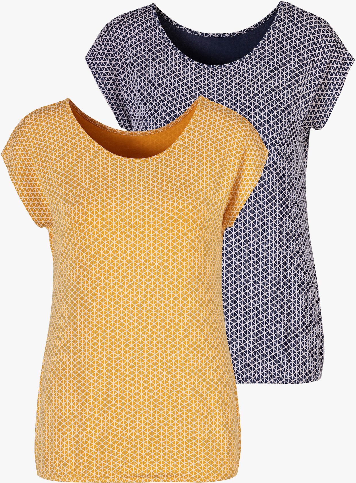 Vivance T-shirt - geel, blauw