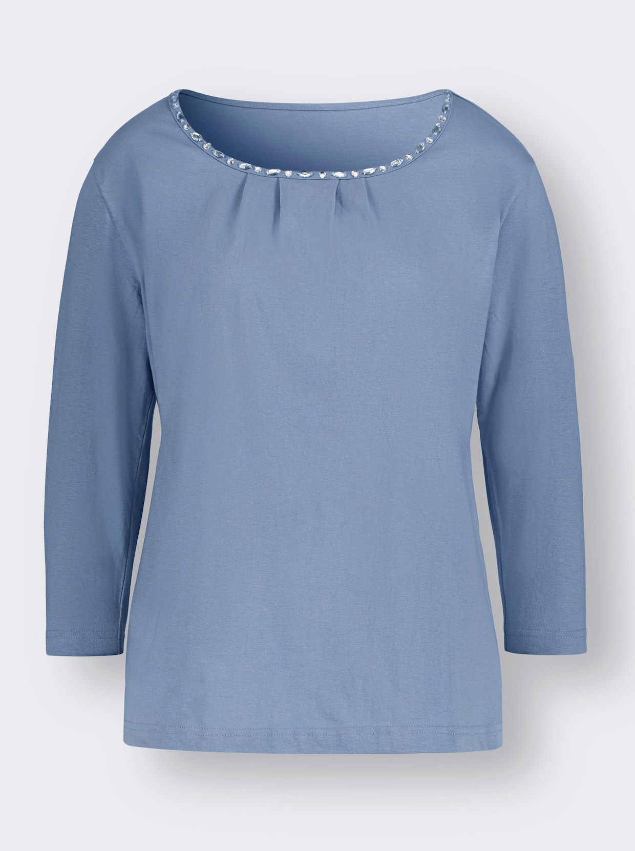 Tričko s kulatým výstřihem - modrá