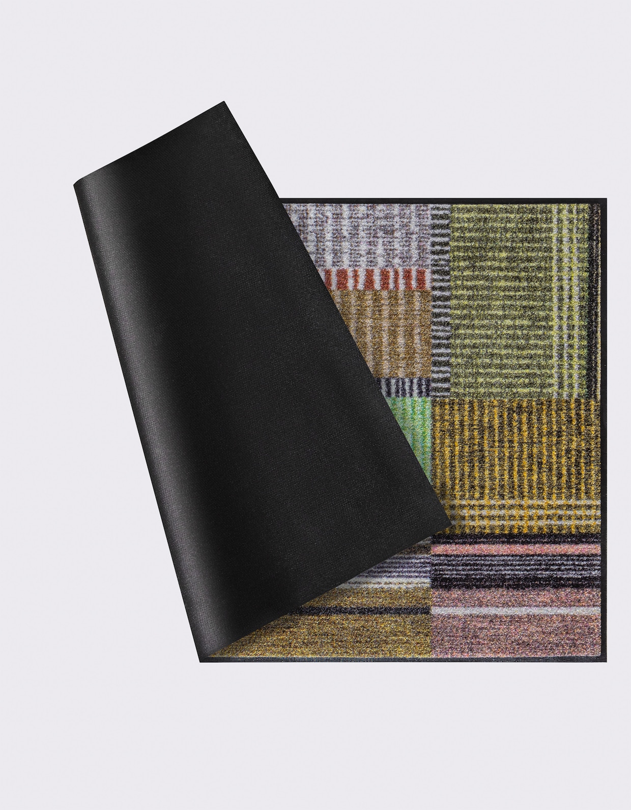 wash+dry by Kleen-Tex Voetmat - groen/ecru gedessineerd