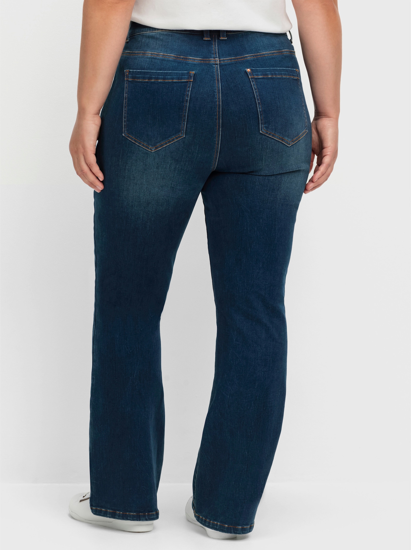 sheego Jeans met bodyforming-effect, bootcut - dark blue denim