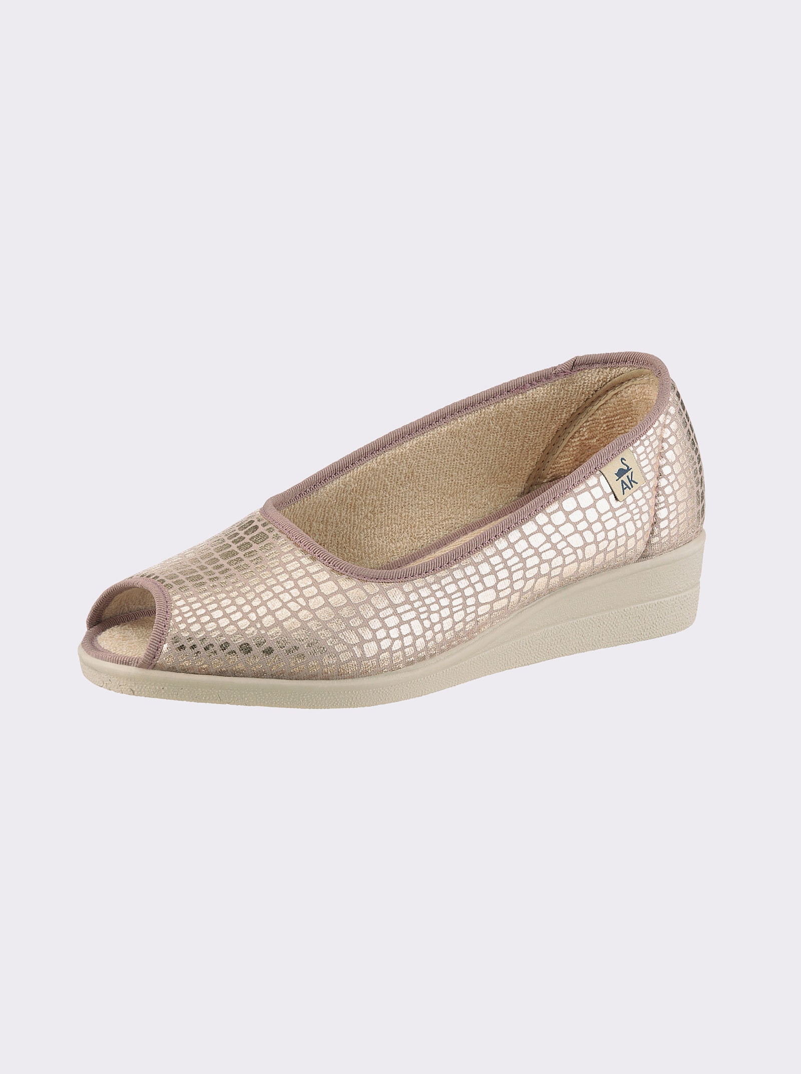 Slipper mit Antirutsch-Sohle - rosenholz