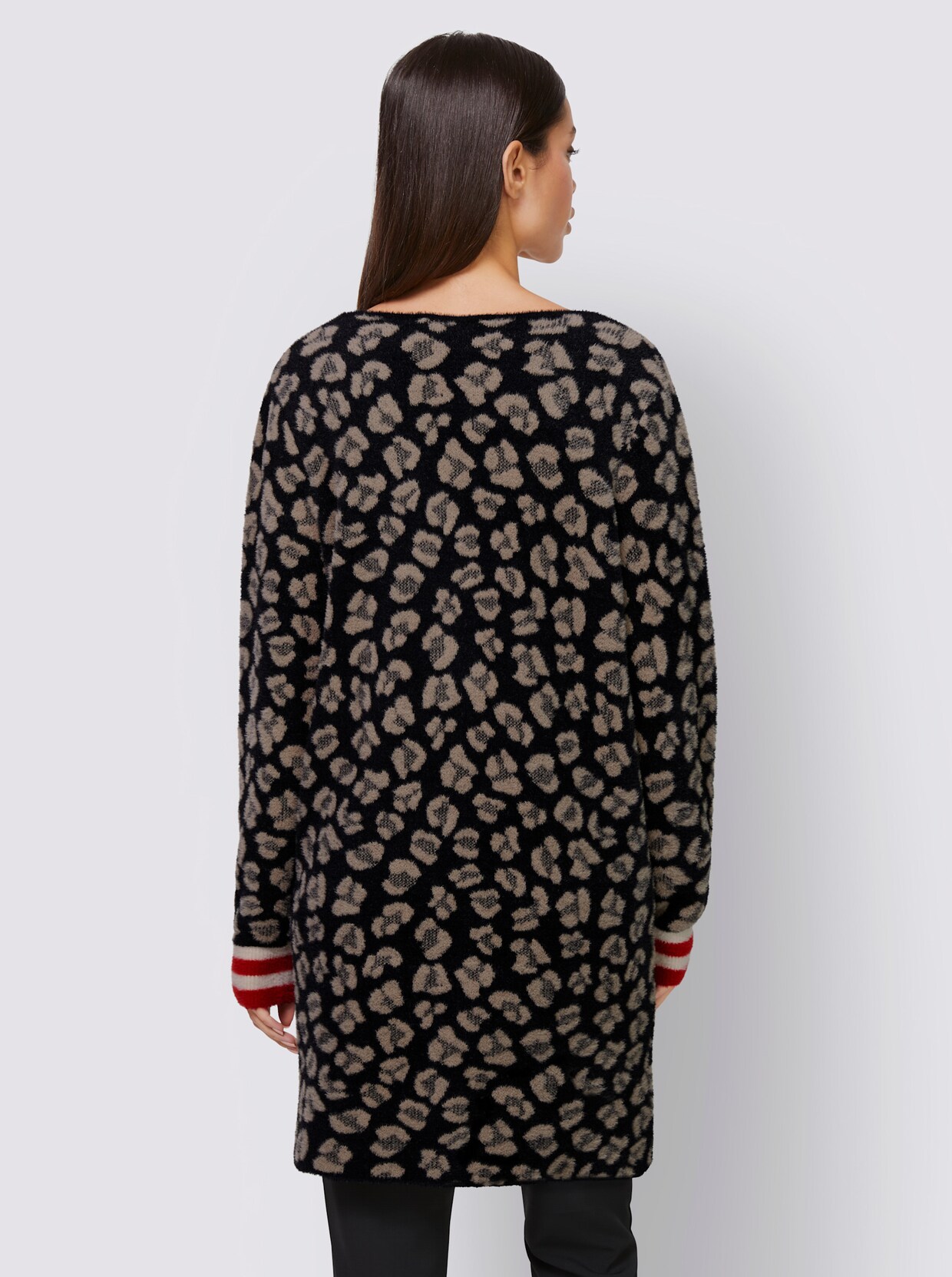 heine Strickjacke - schwarz-sesam-gemustert