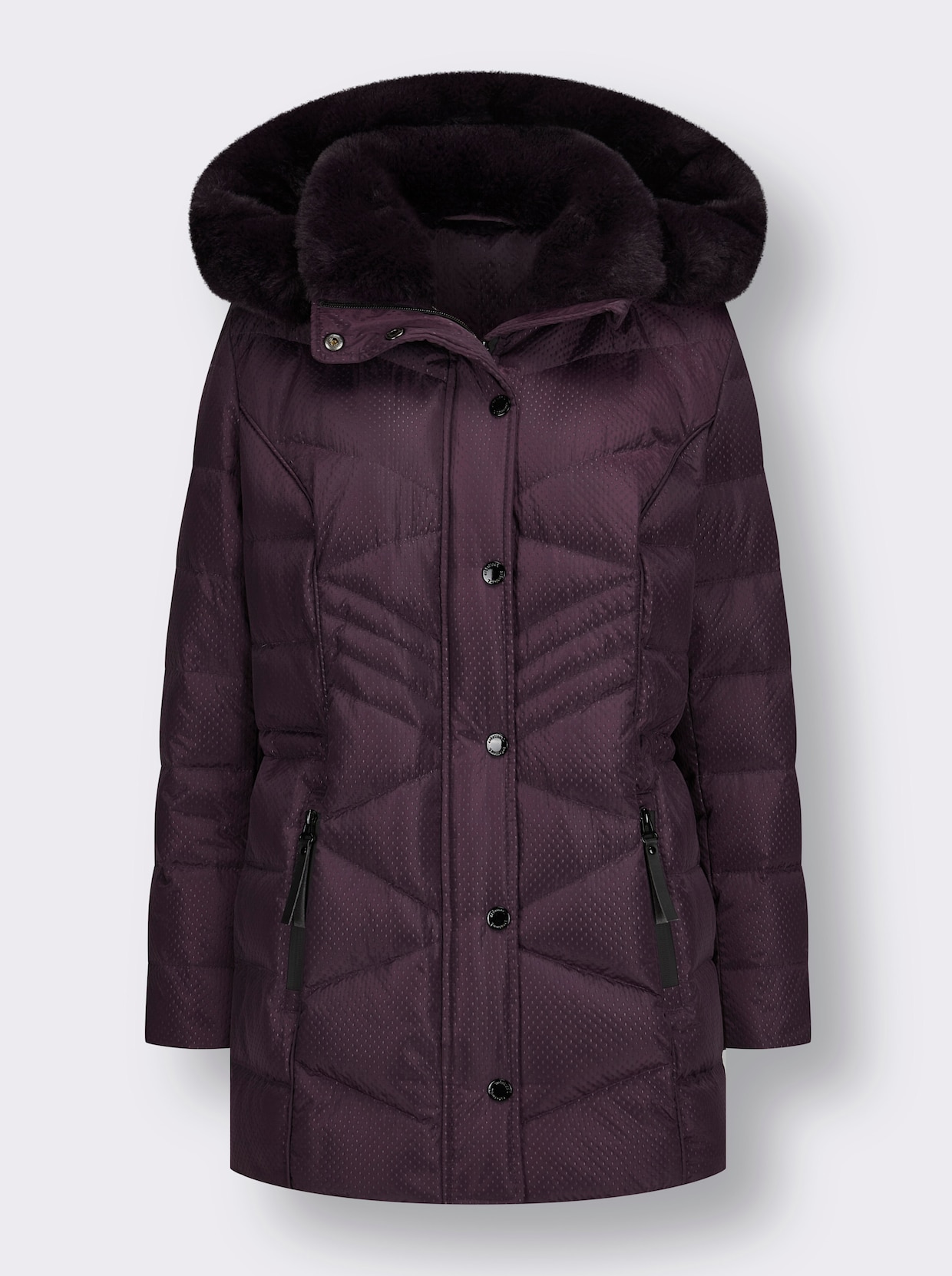 Daunen-Jacke - aubergine