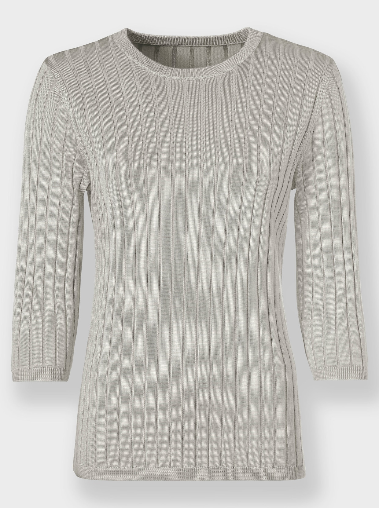 Pullover met ronde hals - lichtgrijs
