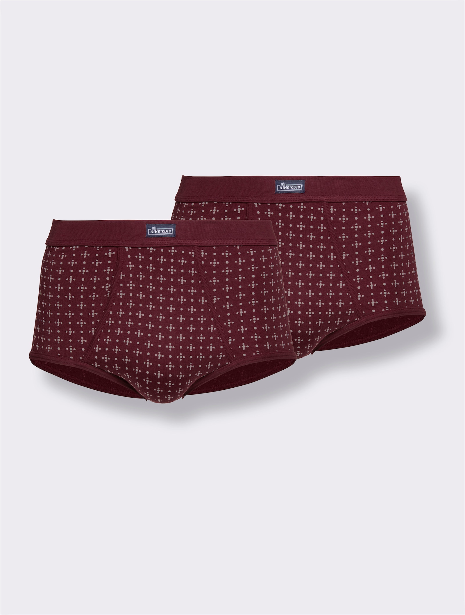 KINGsCLUB Slipy - Bordová s potlačou