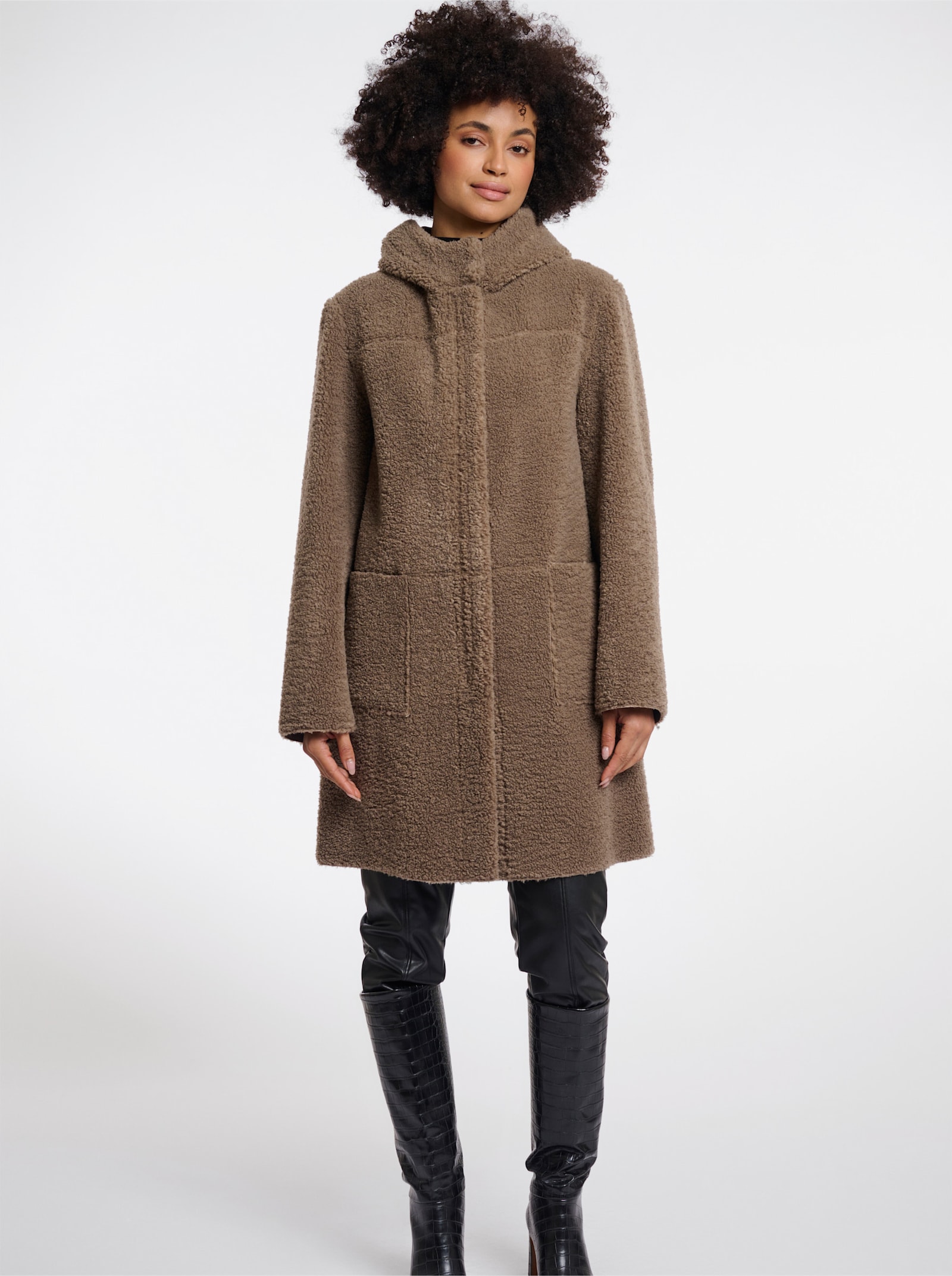 Rino & Pelle Wintermantel mit Wende-Funktion - sesam