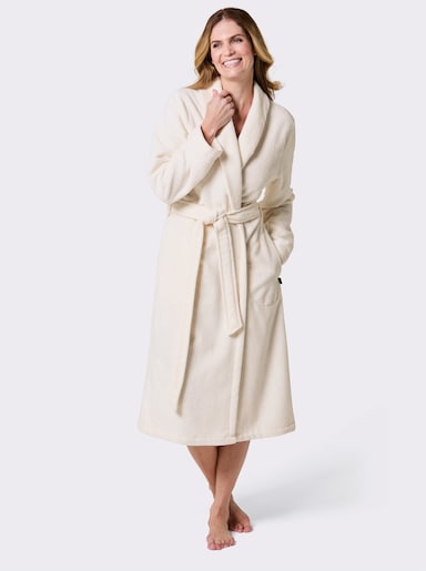 Cawö Damenbademantel - champagner