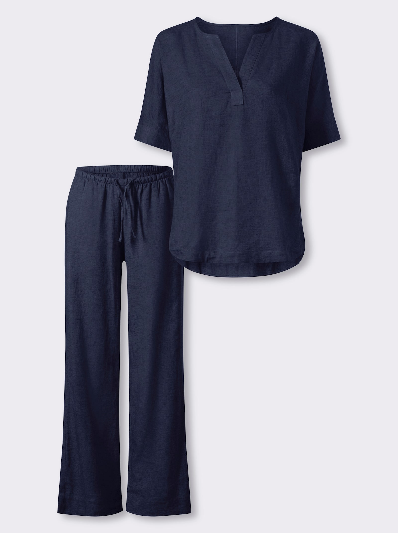heine Hosenanzug mit Leinen - marine