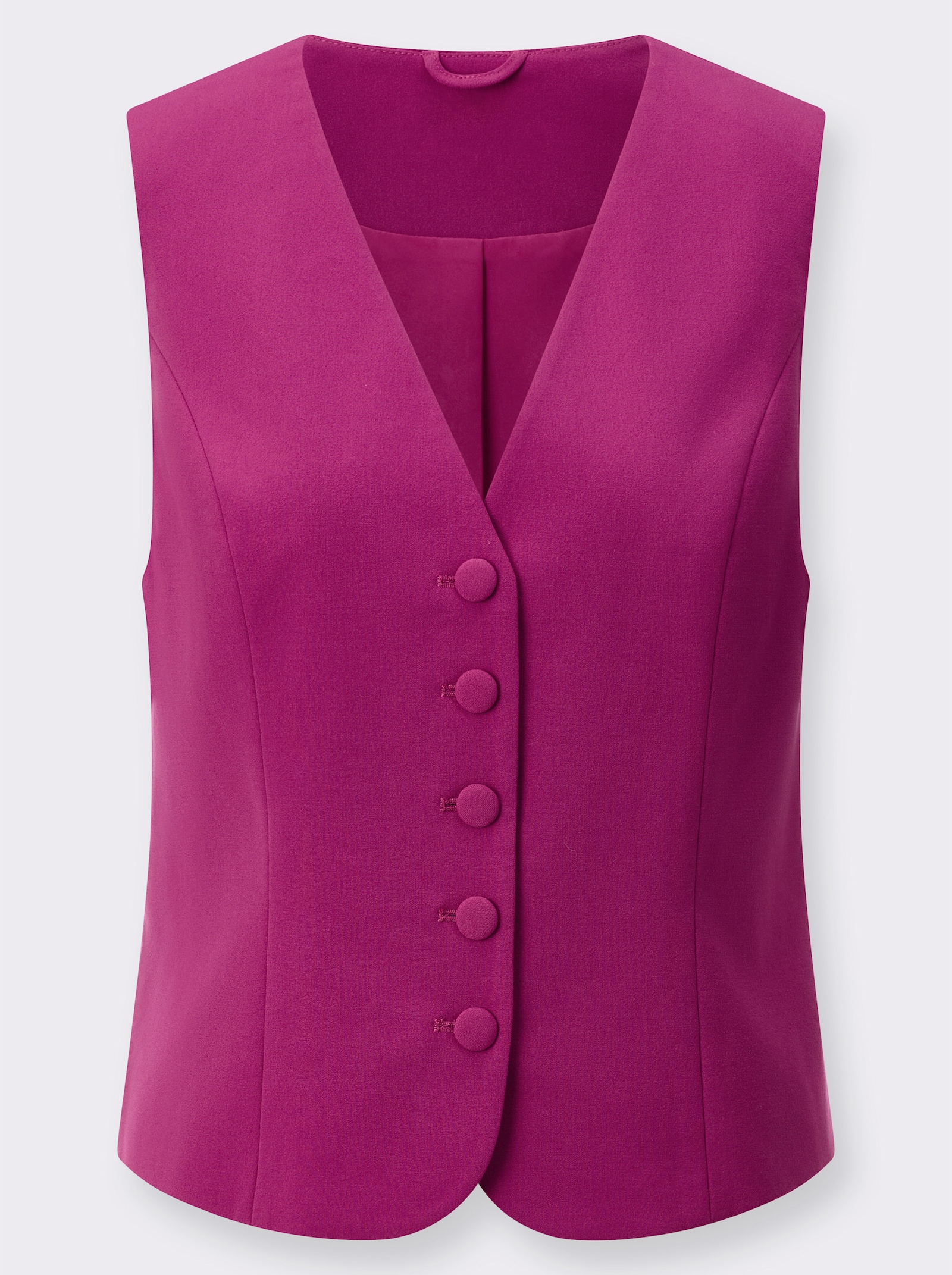 Anzugweste mit tiefem V-Ausschnitt - magenta