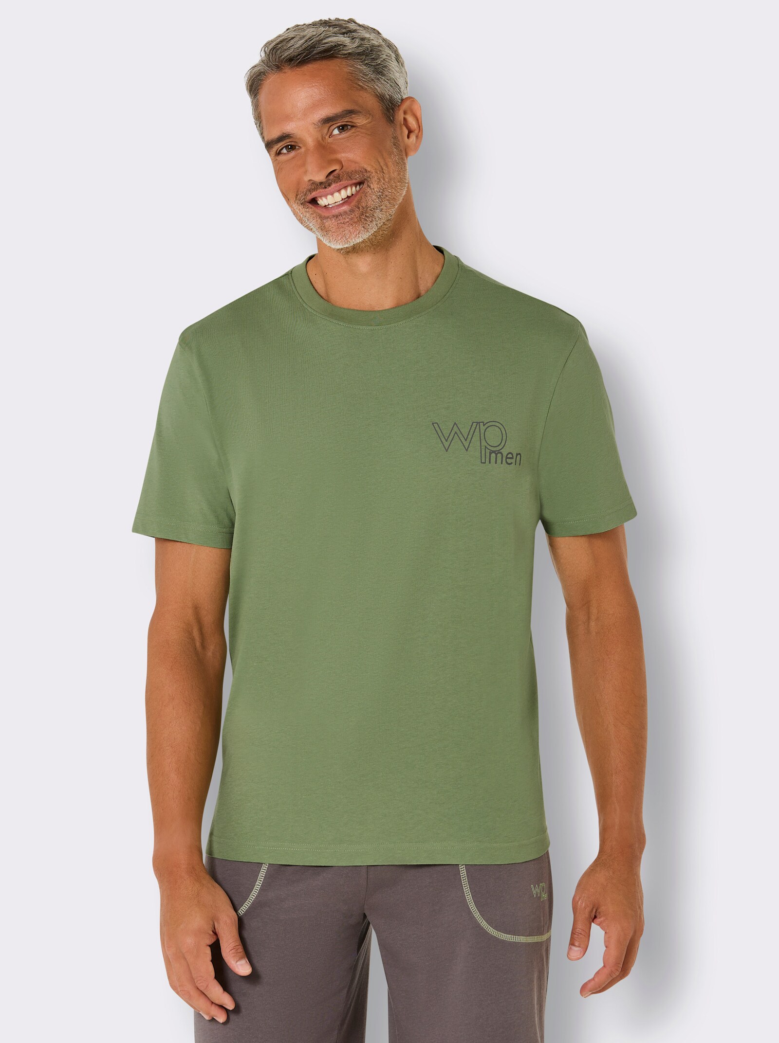wäschepur men Schlafanzug-Shirt - eucalyptus