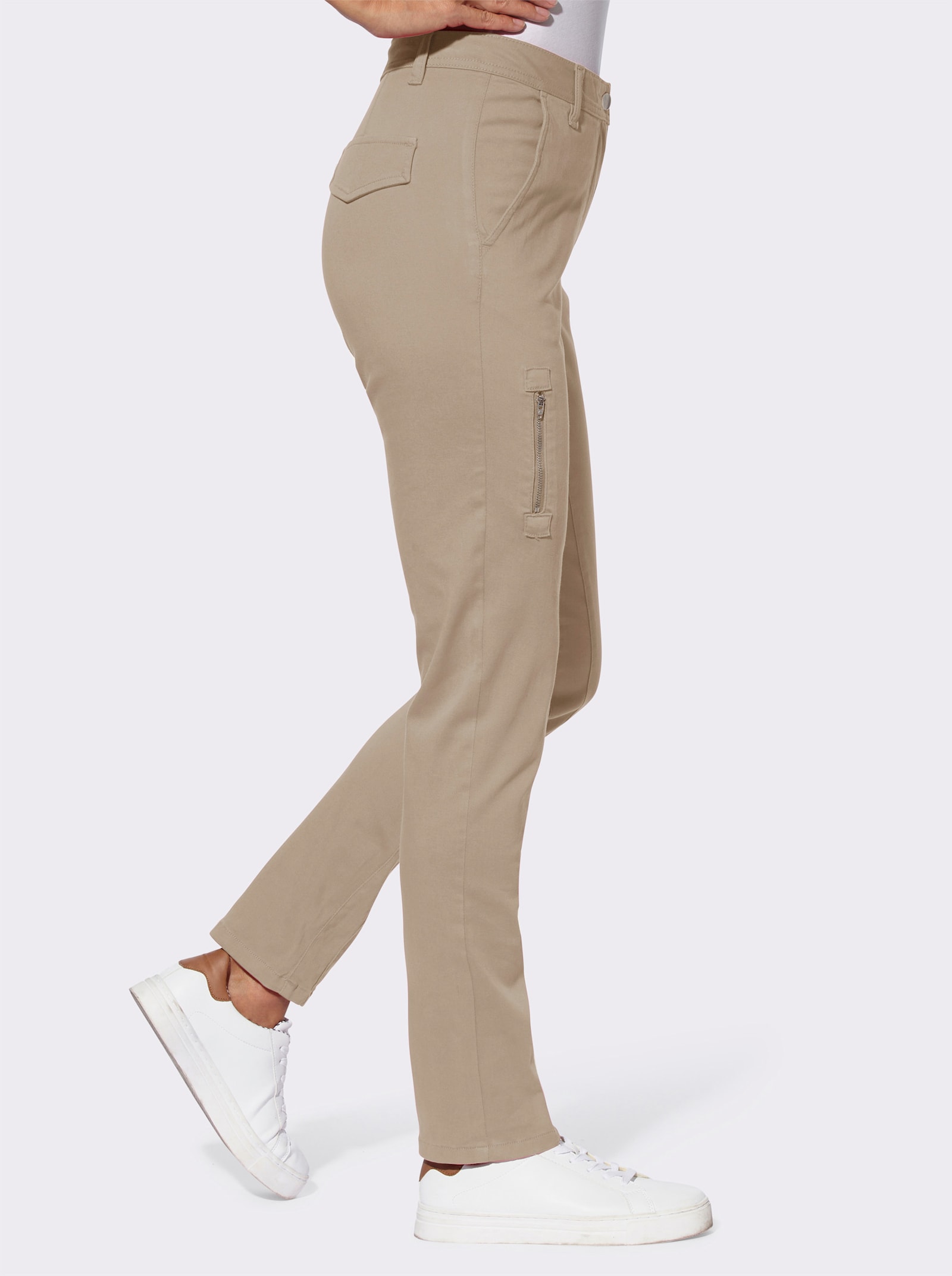 Džínsy zo streču - béžová