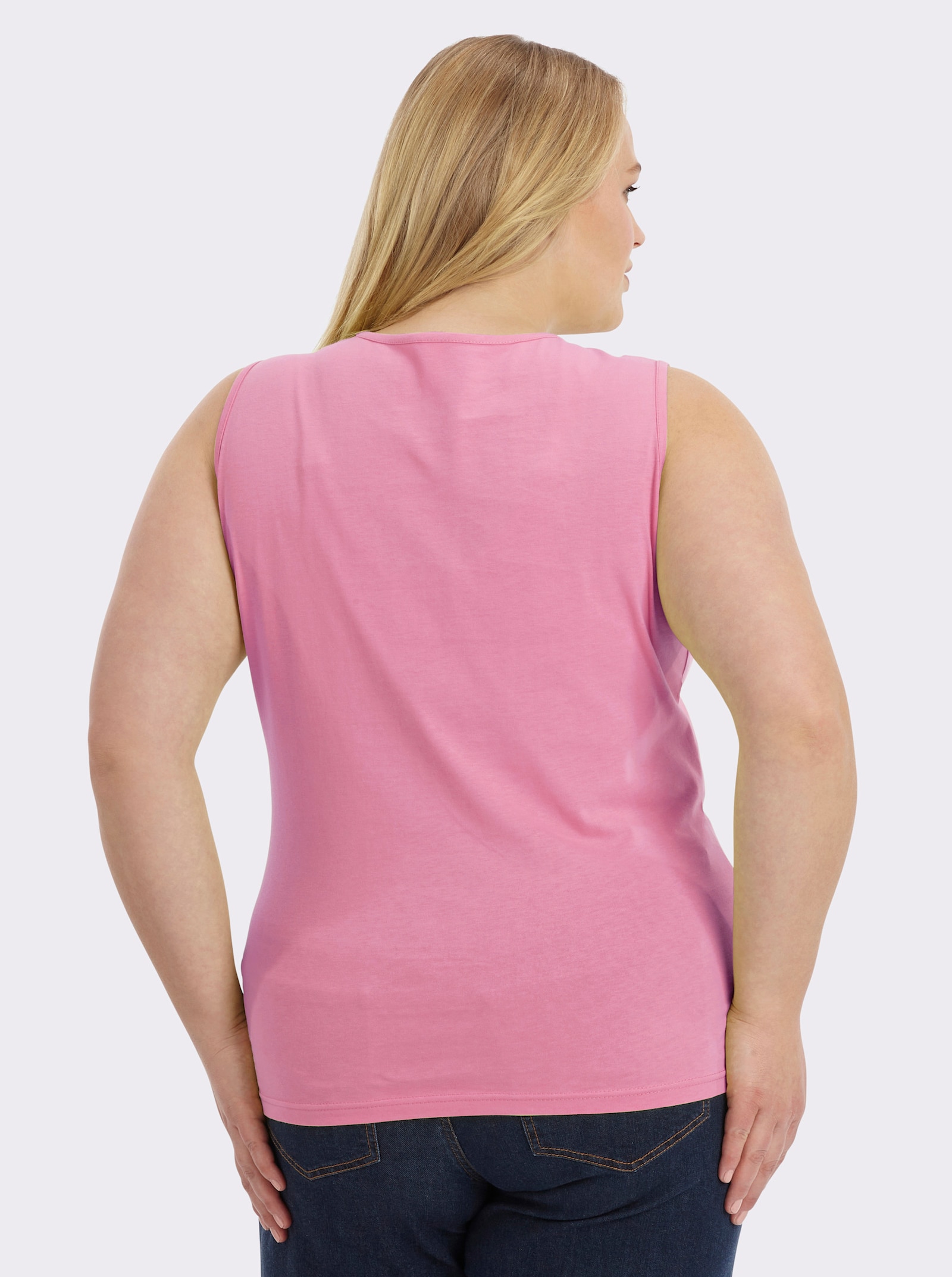 Trägertop mit Rundhals-Ausschnitt - pink