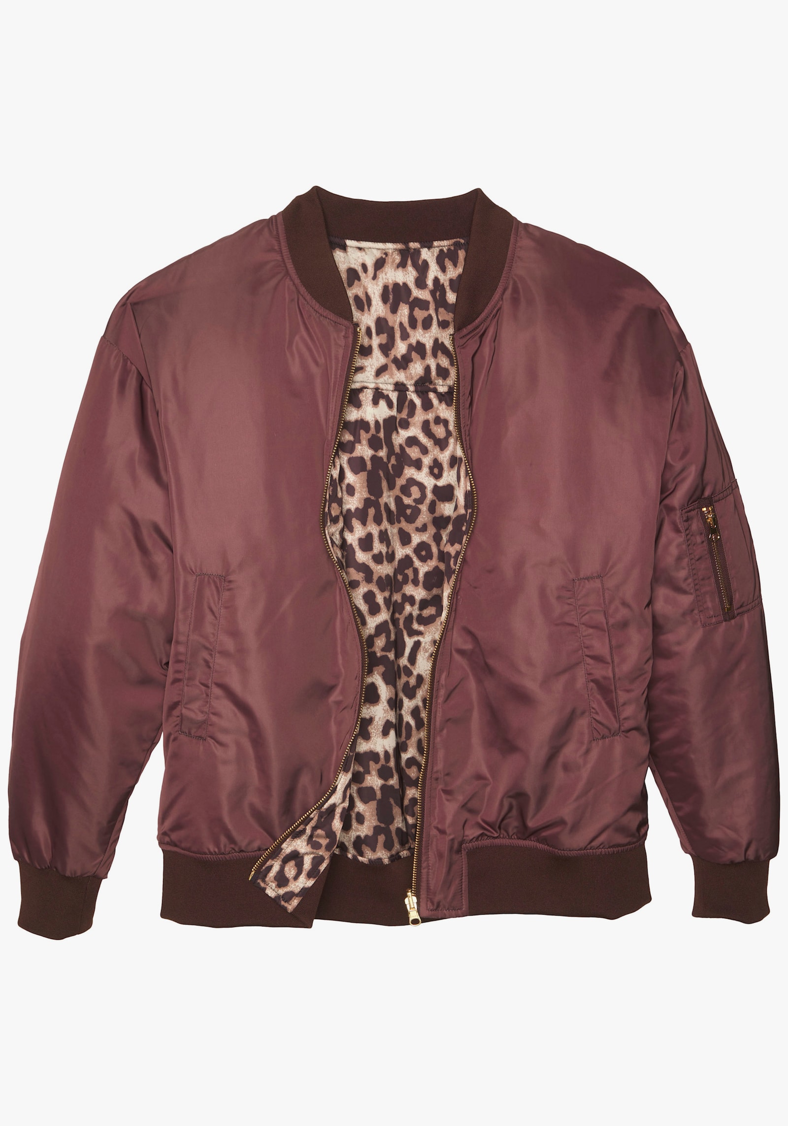 Buffalo Veste réversible - marron foncé-imprimé animal