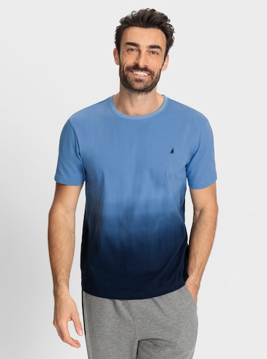 Catamaran Sports Freizeitshirt mit Farbverlauf rundum - mittelblau