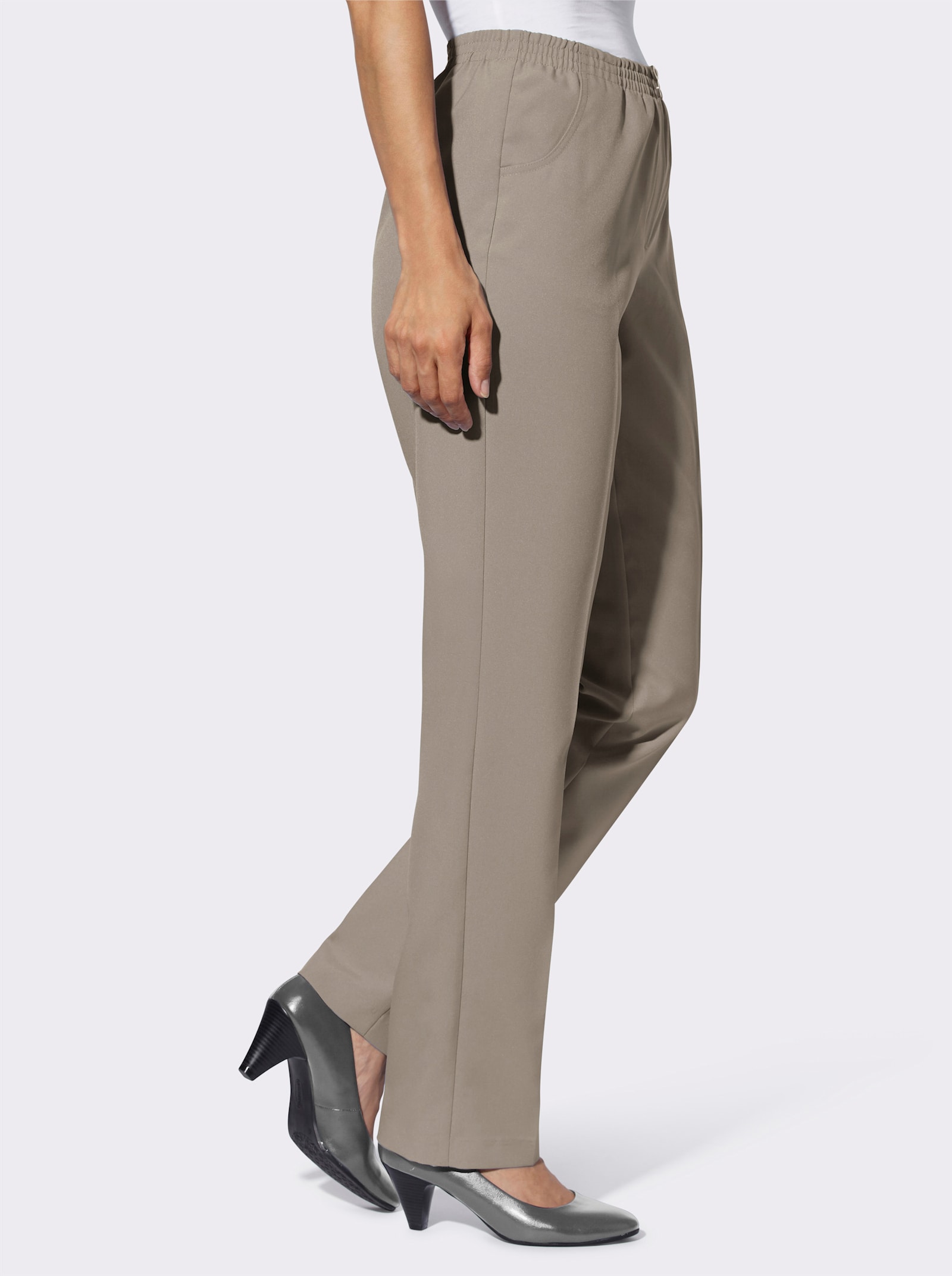 Schlupfhose mit Rundum-Dehnbund - schlamm