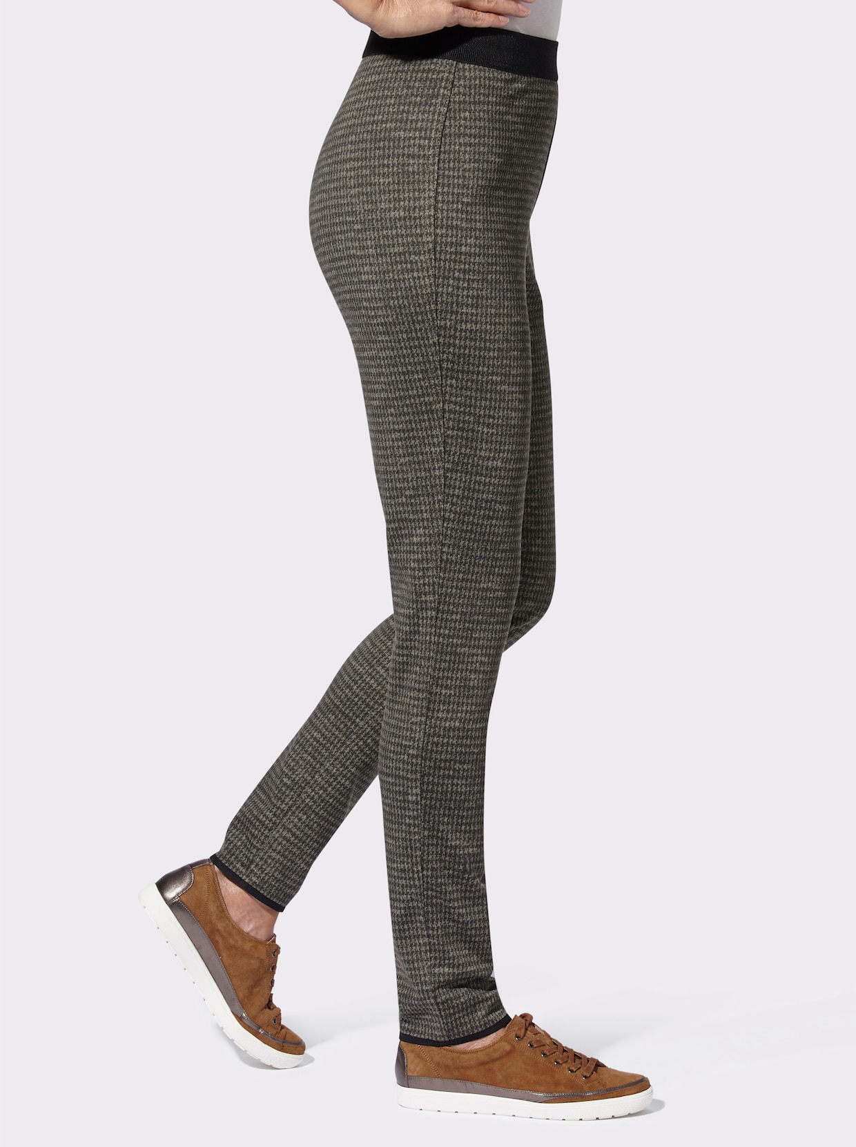 Stehmann Comfort line Omkeerbare broek - bruin/beige geprint