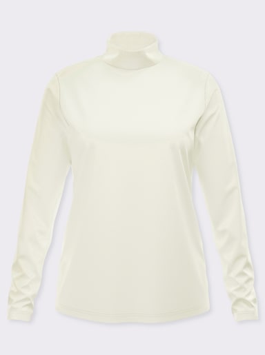 Stehkragenshirt - ecru