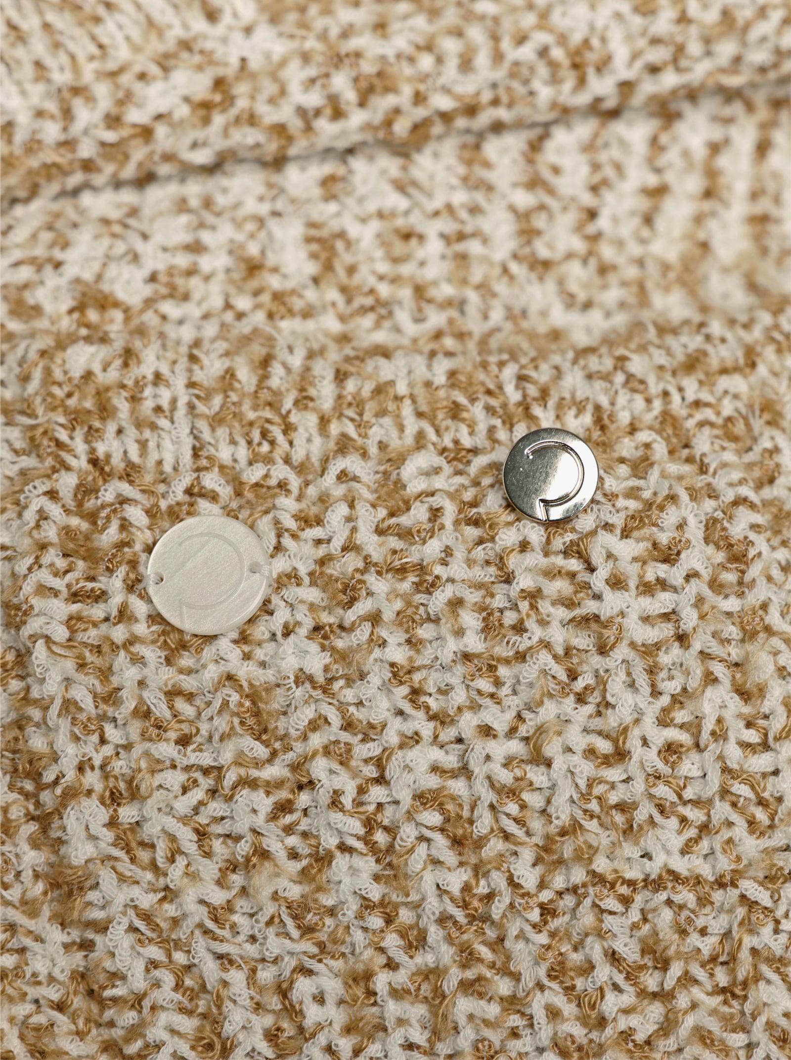 CREATION L PREMIUM Strickjacke aus Bändchengarn - champagner-camel