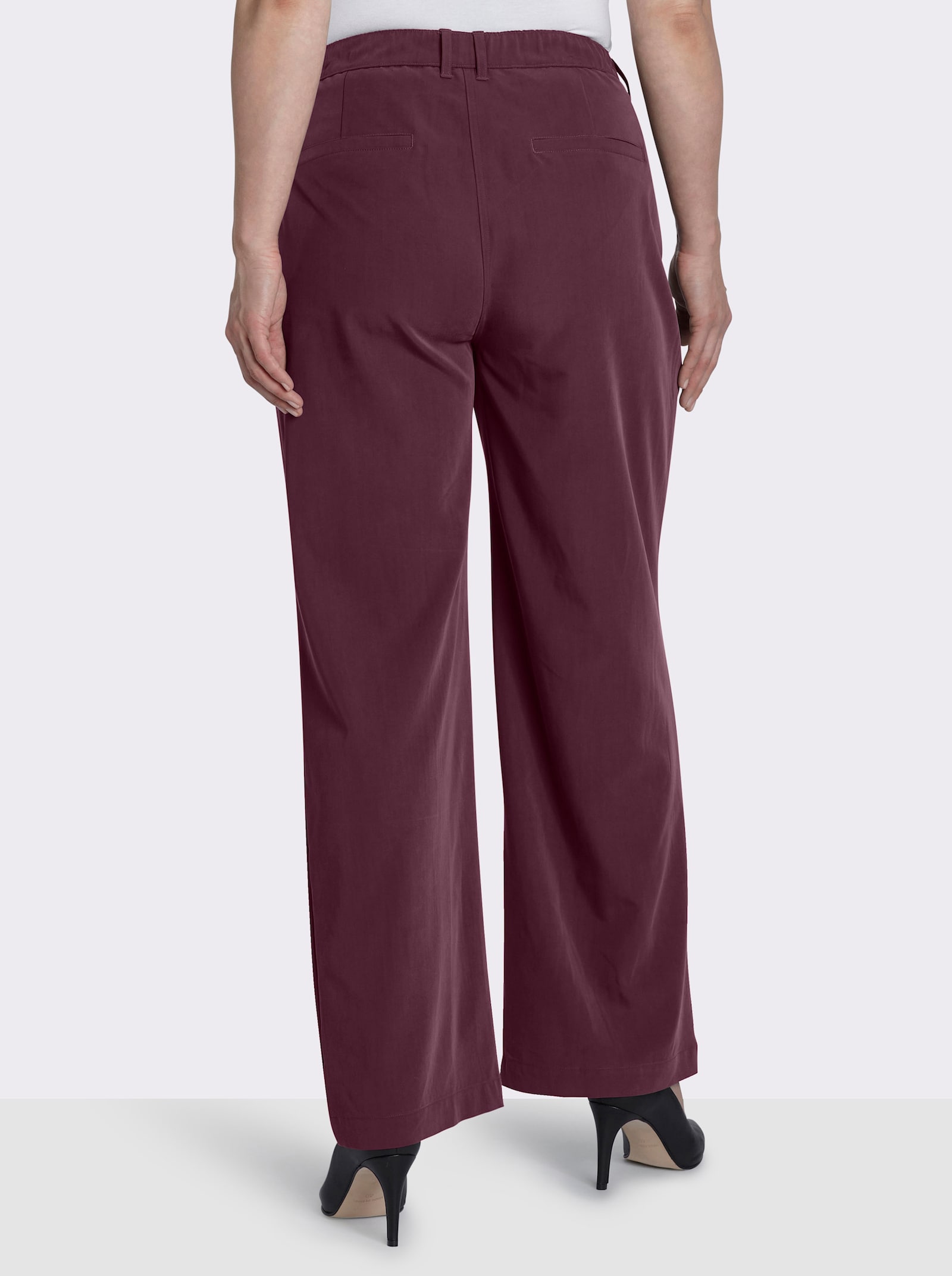 sheego Hose in weiter Form - burgund