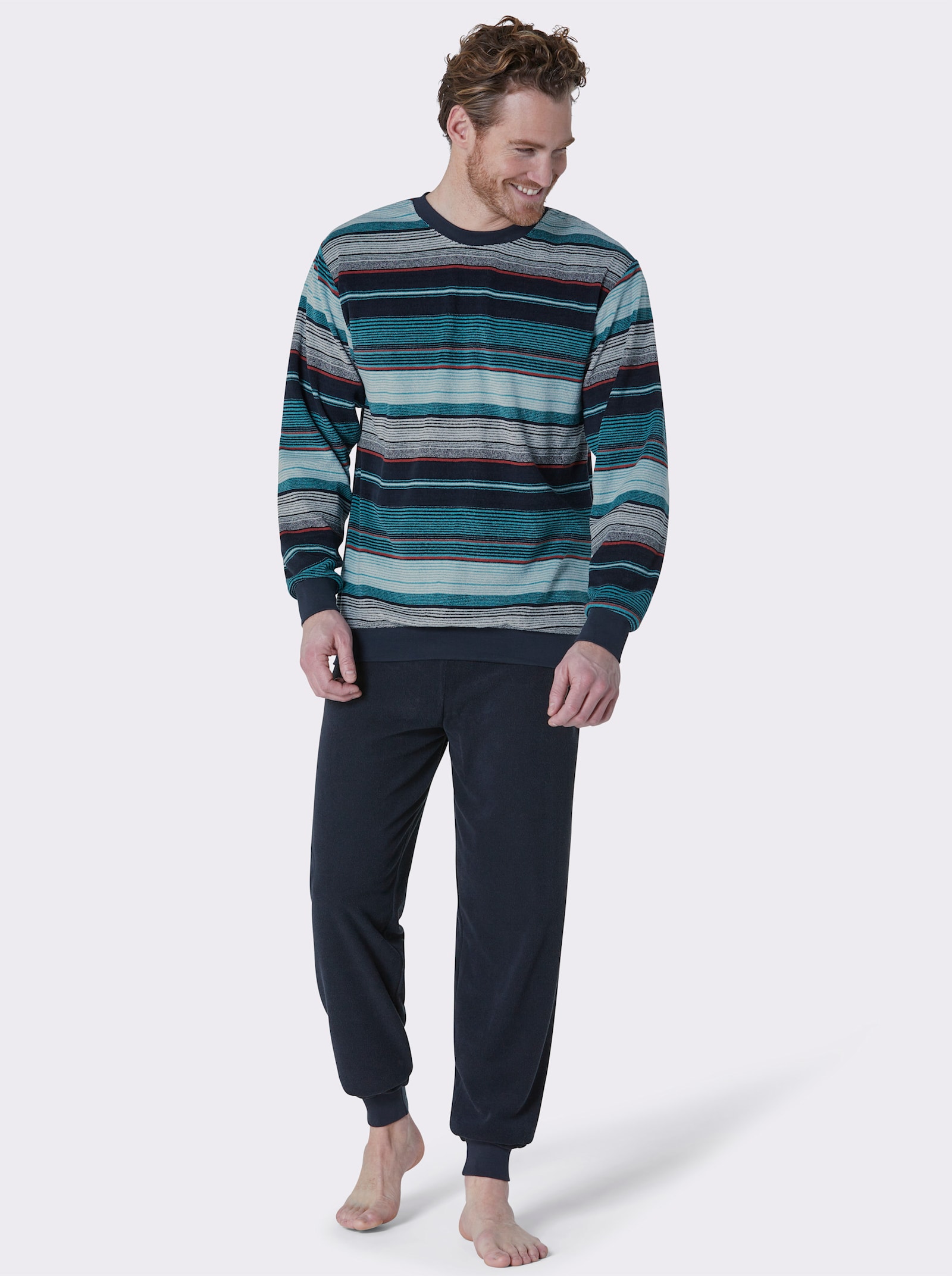 Normann Pyžamo - Tmavomodrá-oceánová pruhovaná