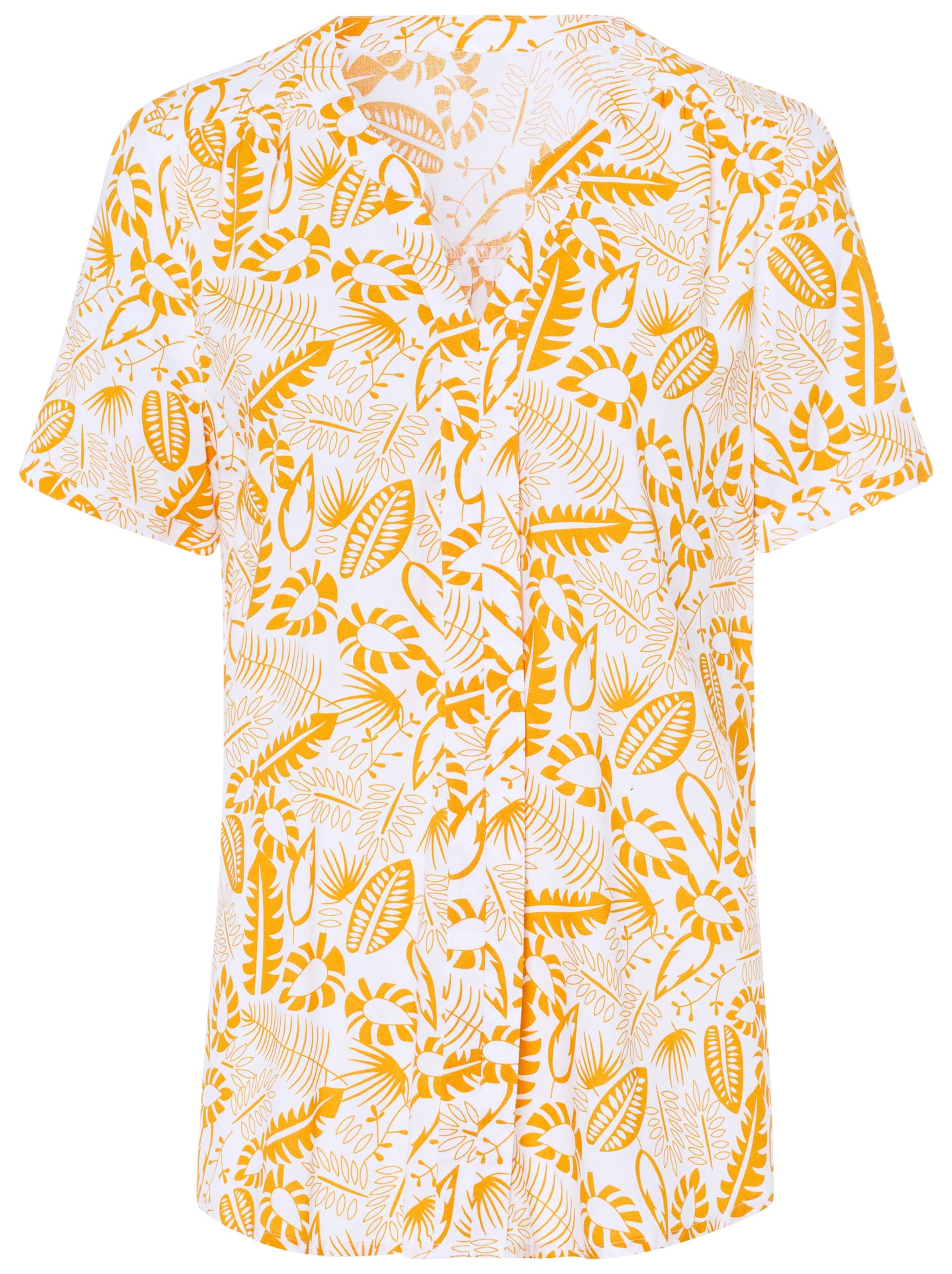 Bluse - ocker-bedruckt