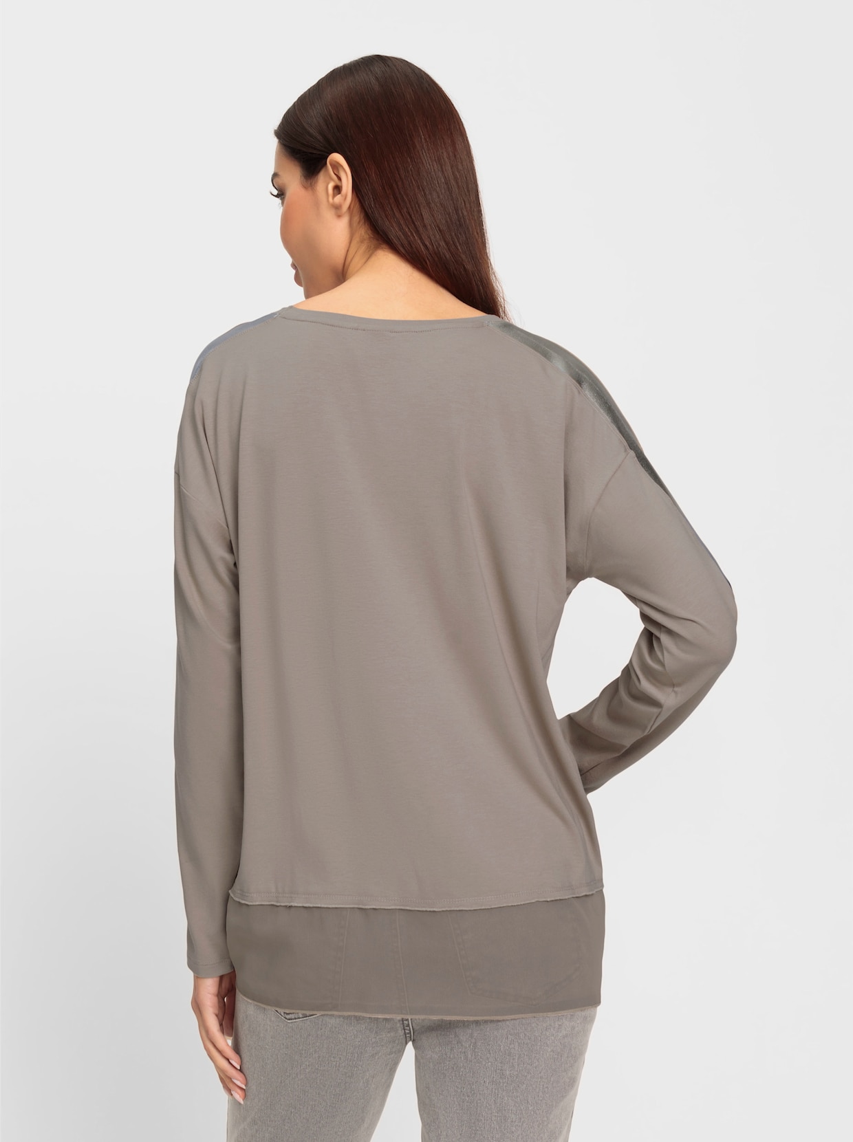 heine Shirt met lange mouwen - taupe