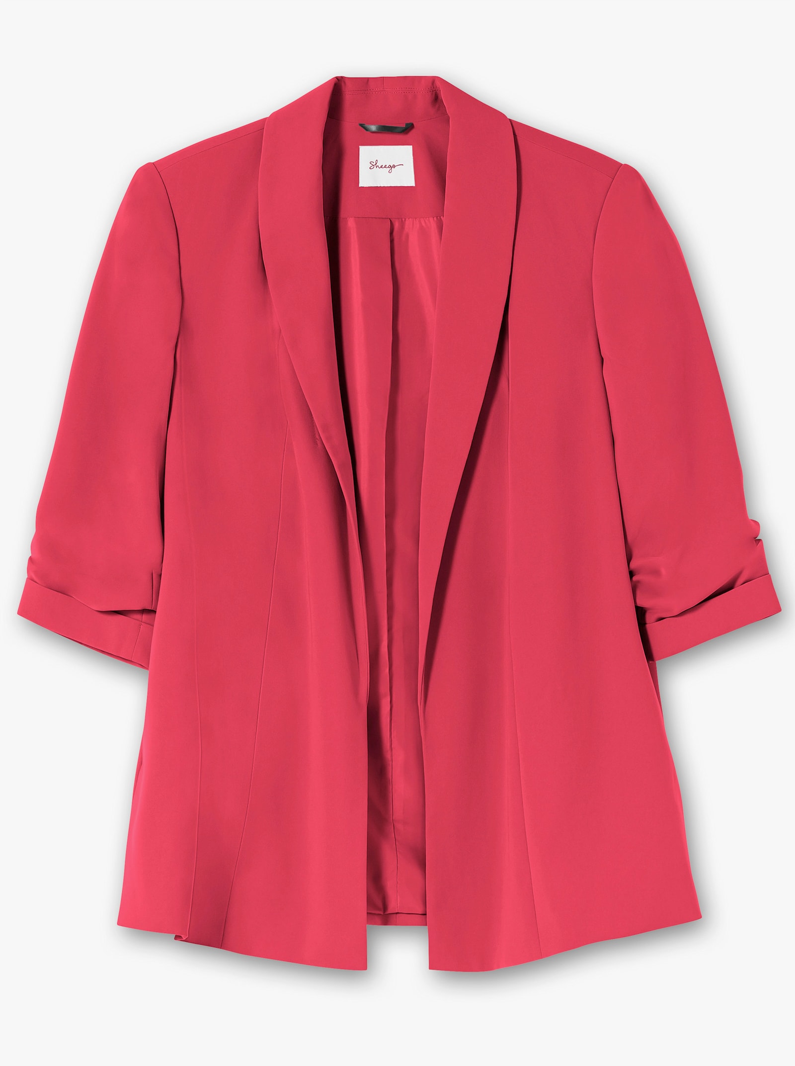 sheego Lange blazer met sjaalkraag - orchidee
